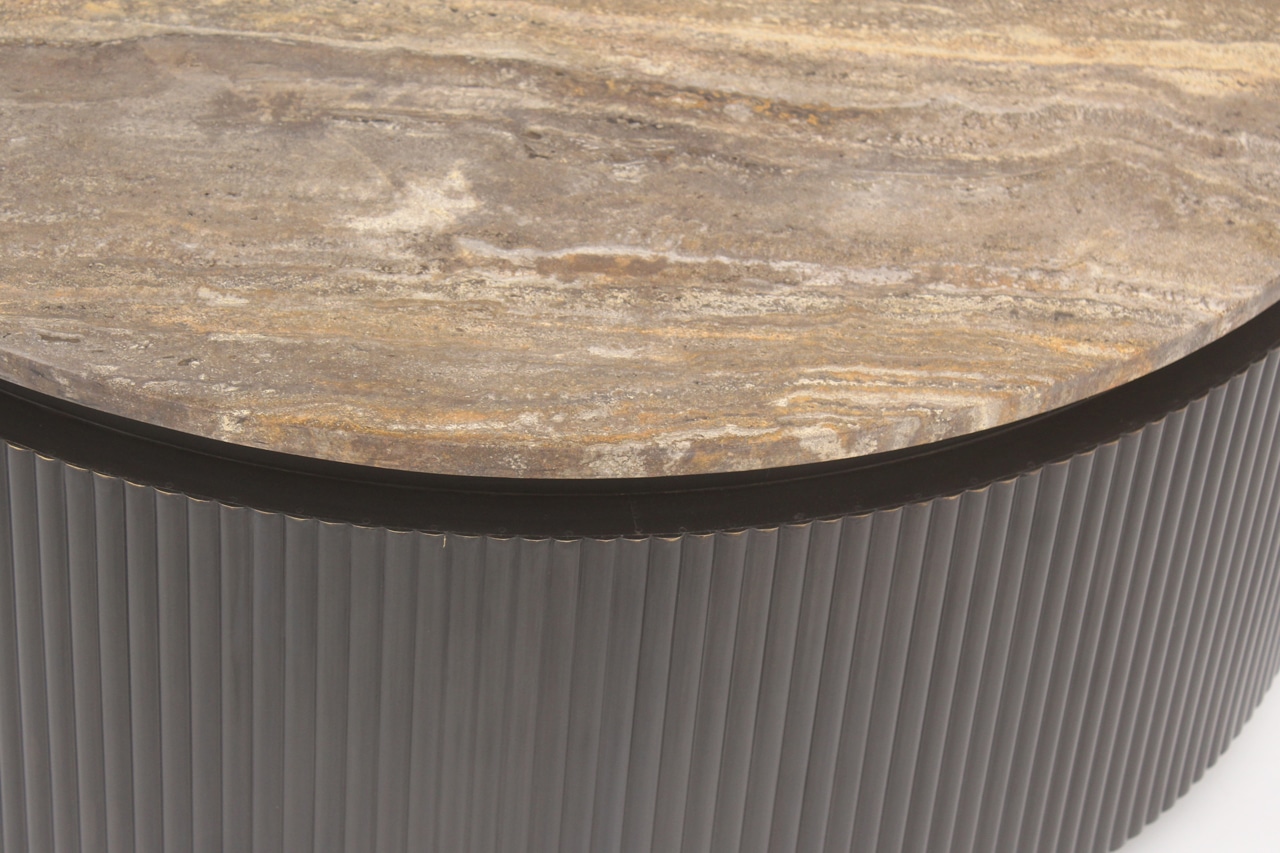 Richmond Interiors salontafel Russo 90x90x35 cm travertin