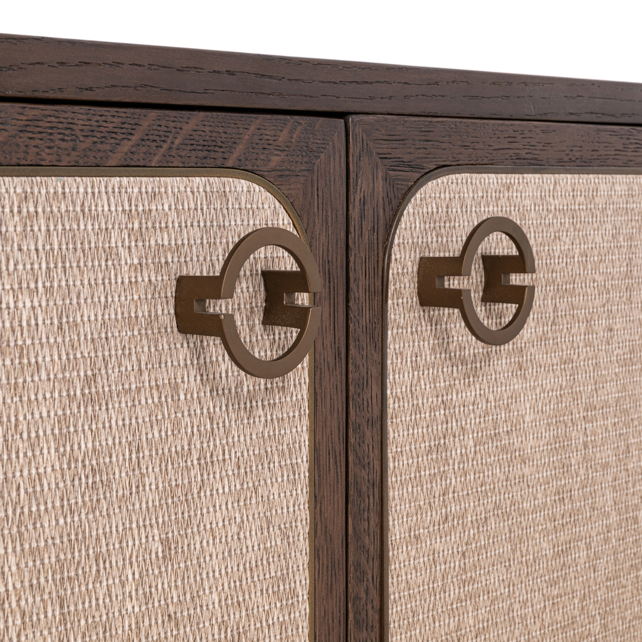 Richmond Interiors tv meubel Willox 190x40x50 cm linnen glas
