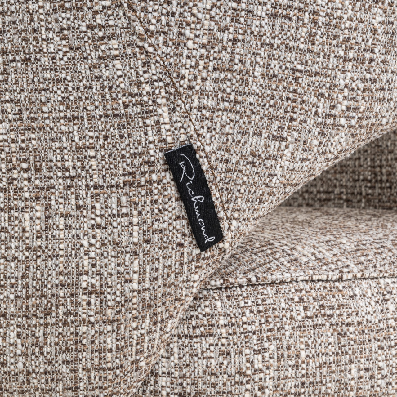 Richmond interiors eetkamerstoel Ginerva draaibaar met arm earth tweed