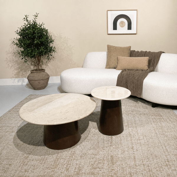 Livingfurn salontafel Brix Bottecino rond 45cm