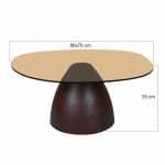 Livingfurn salontafel Brix Mylon Brown 86cm