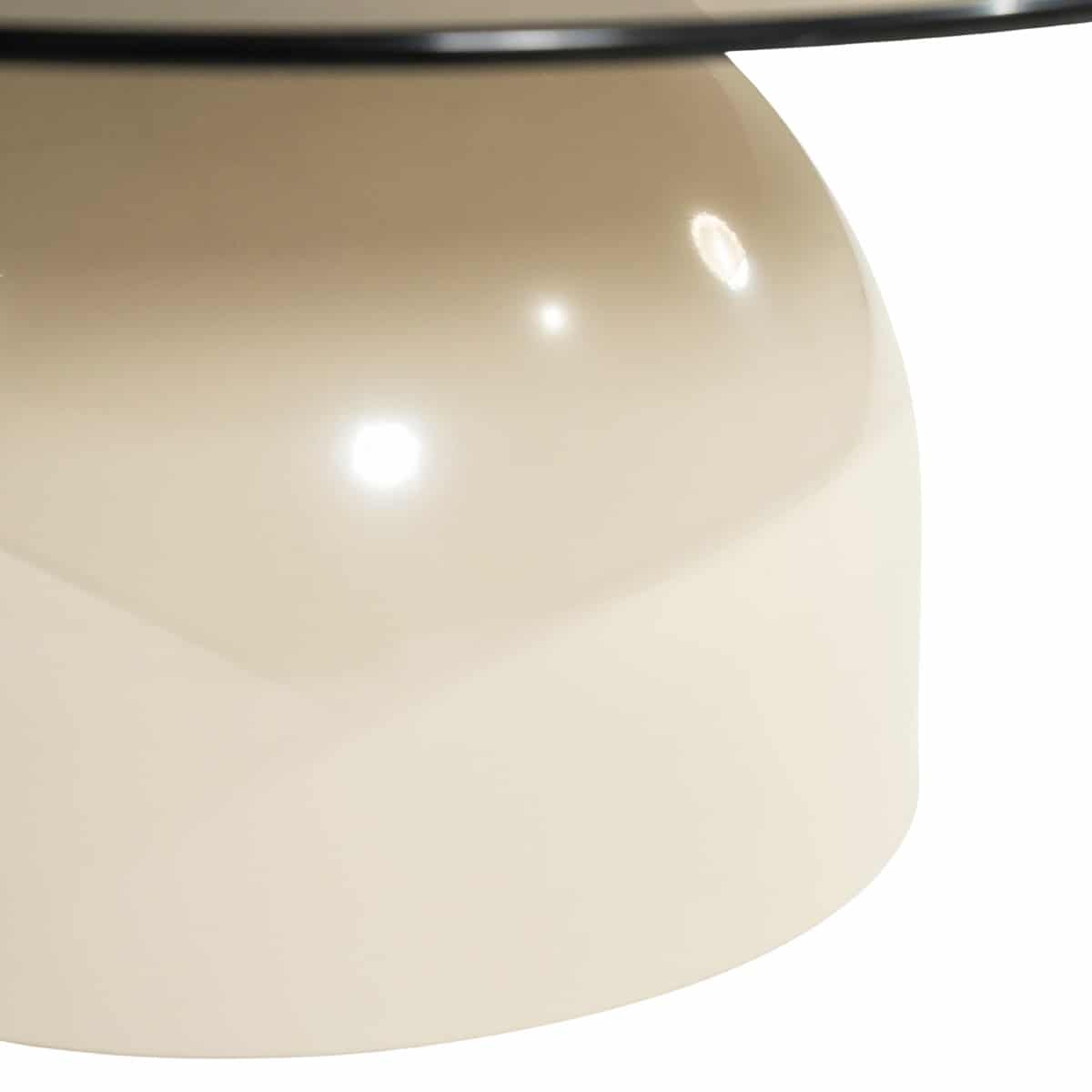 By-Boo bijzettafel Irona beige 39,5x39,5x52 cm glas