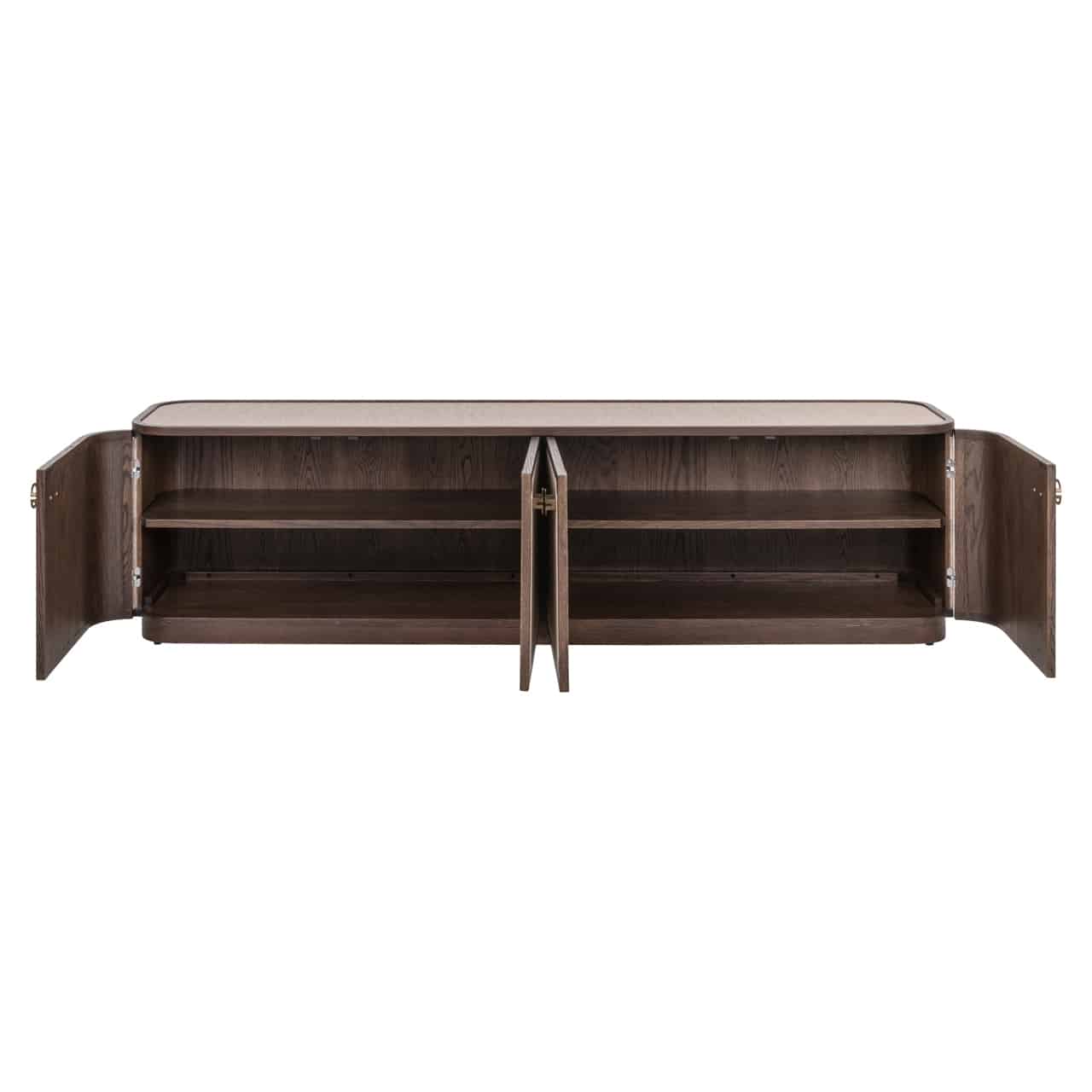 Richmond Interiors tv meubel Willox 190x40x50 cm linnen glas