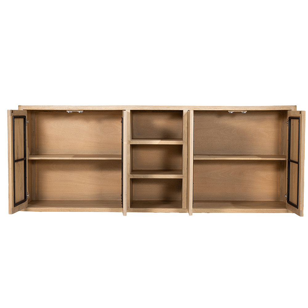 Tower Living dressoir Tenna 220x45x85 cm mangohout naturel