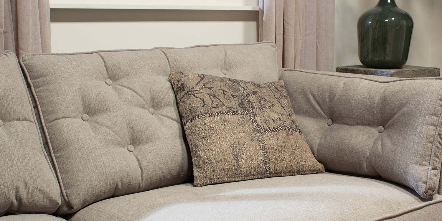 Kussen Goa Patch Taupe 45x45 cm