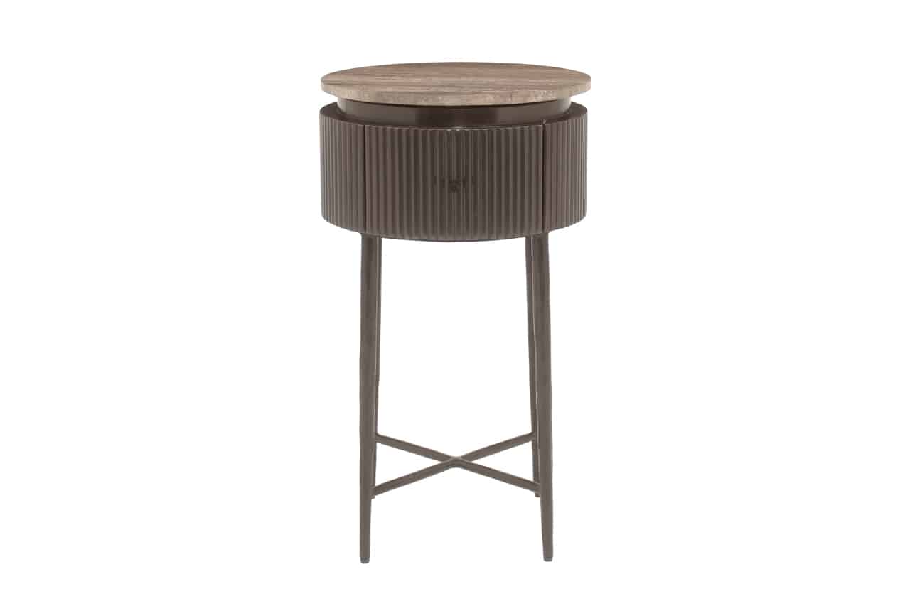 Richmond Interiors bijzettafel Russo 40x40x70 cm travertin