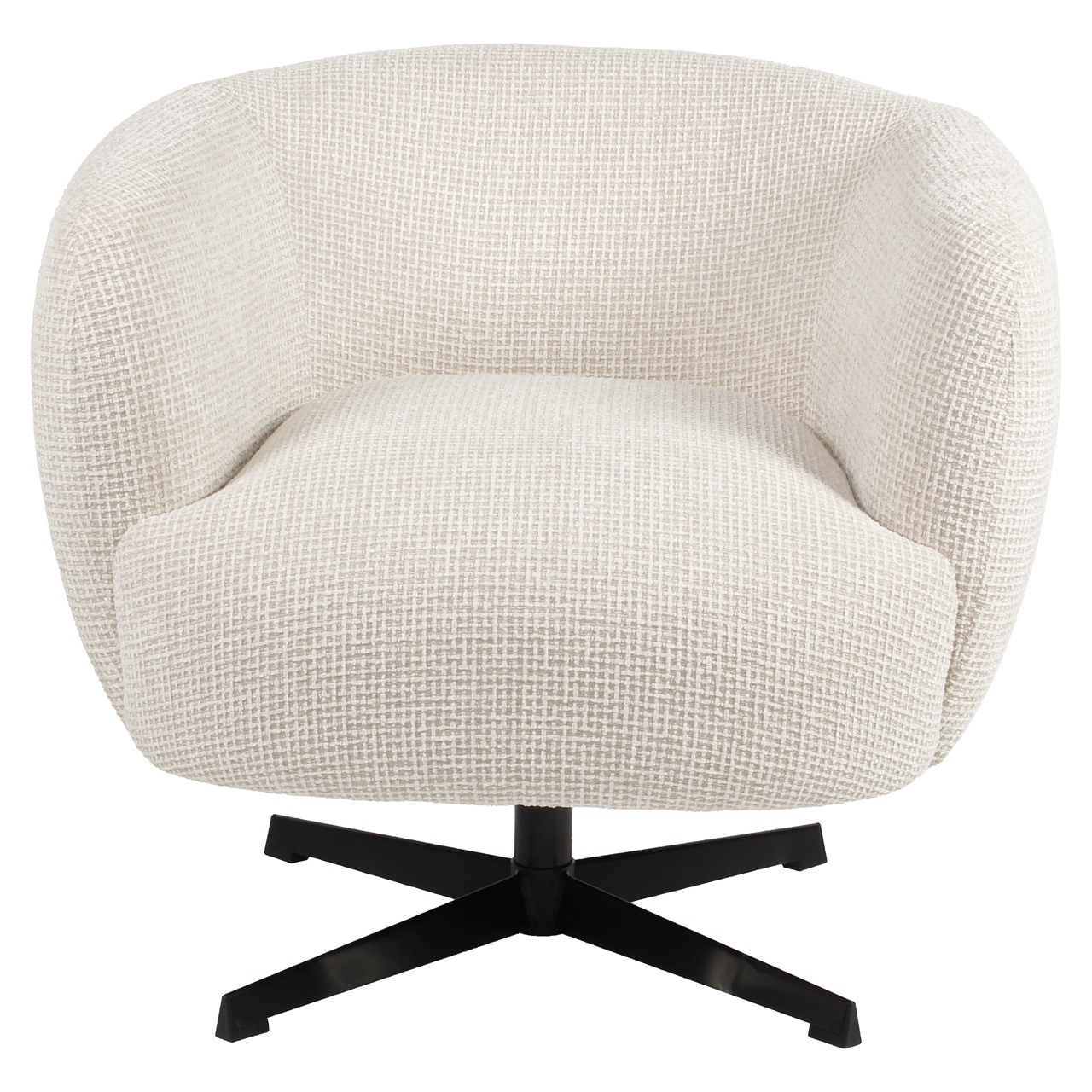 Richmond Interiors draaifauteuil Estelle beige blockweave