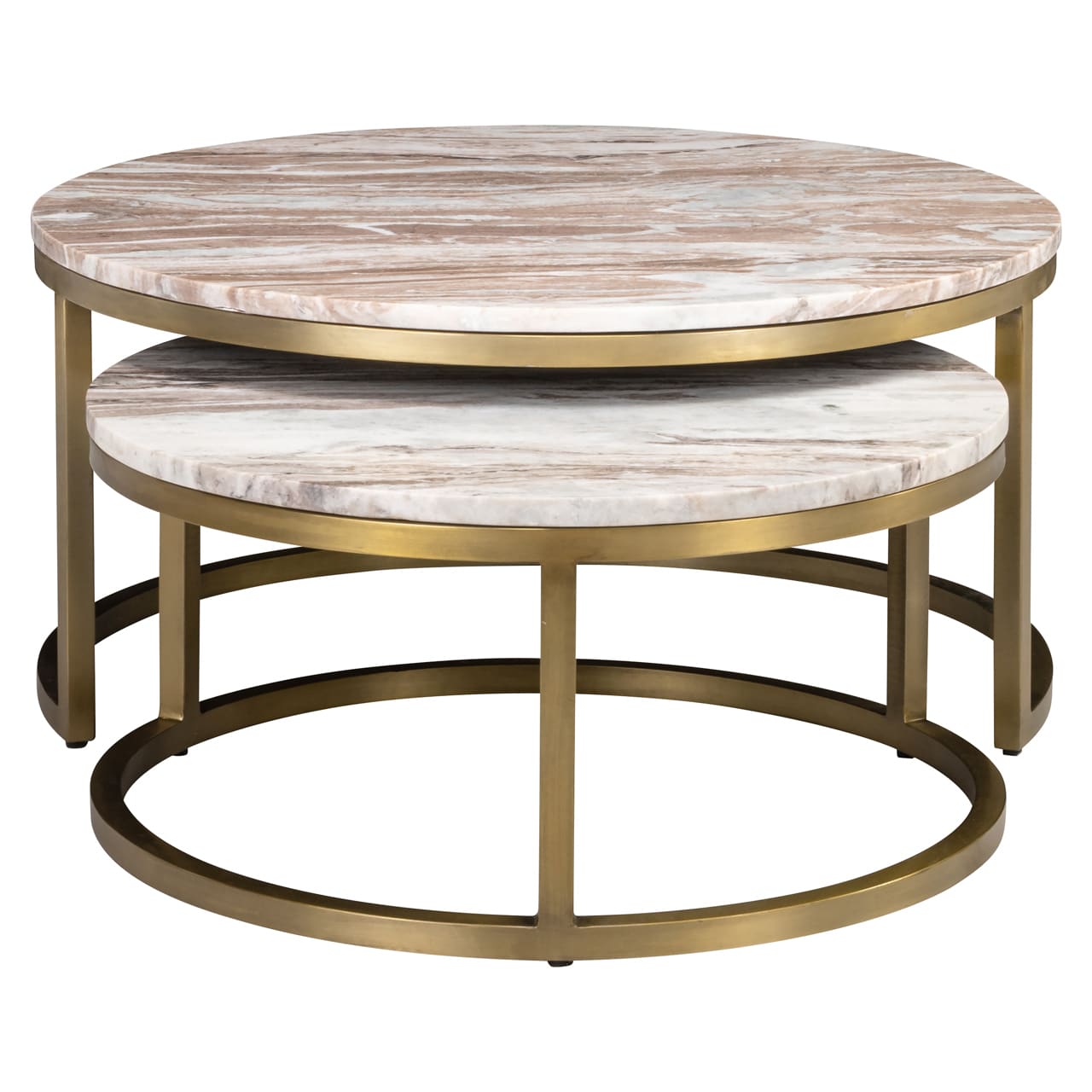 Richmond Interiors salontafel Bottega set van 2 marmer