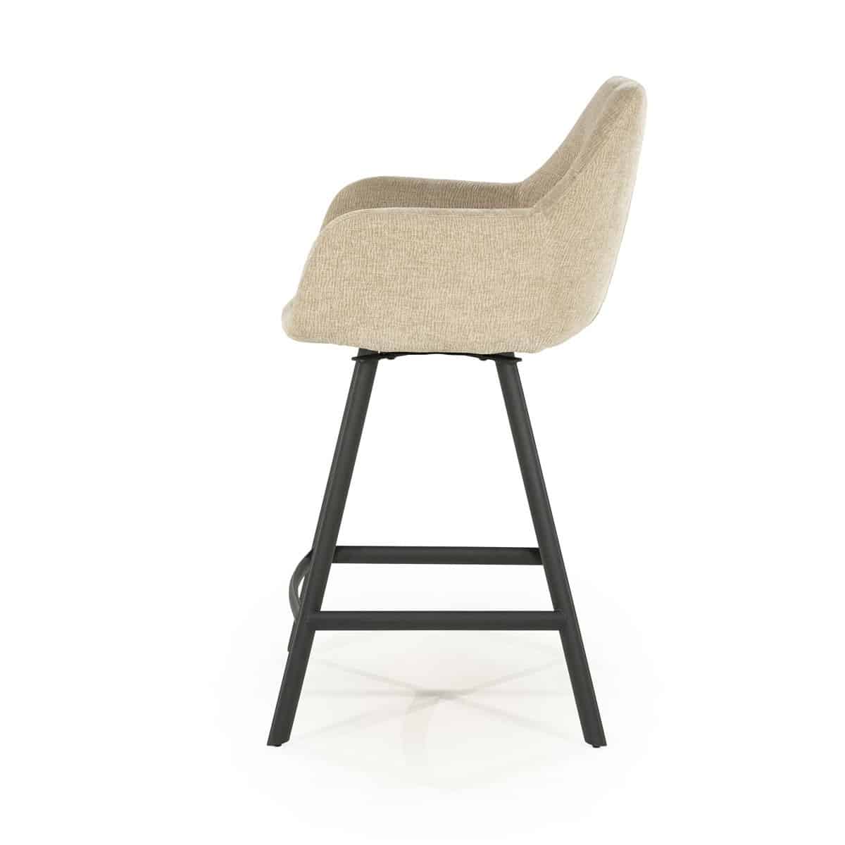By-Boo barstoel Bliss met arm taupe