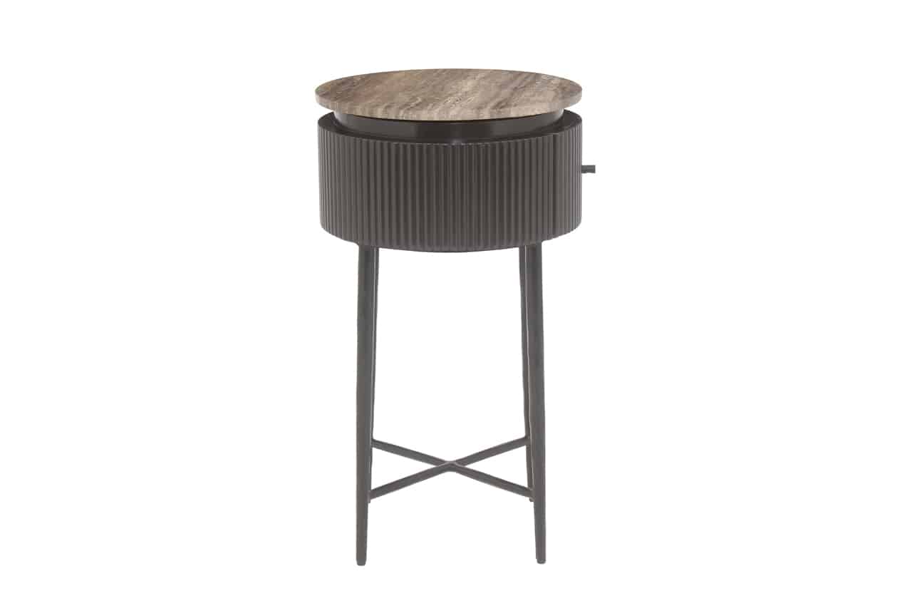 Richmond Interiors bijzettafel Russo 40x40x70 cm travertin