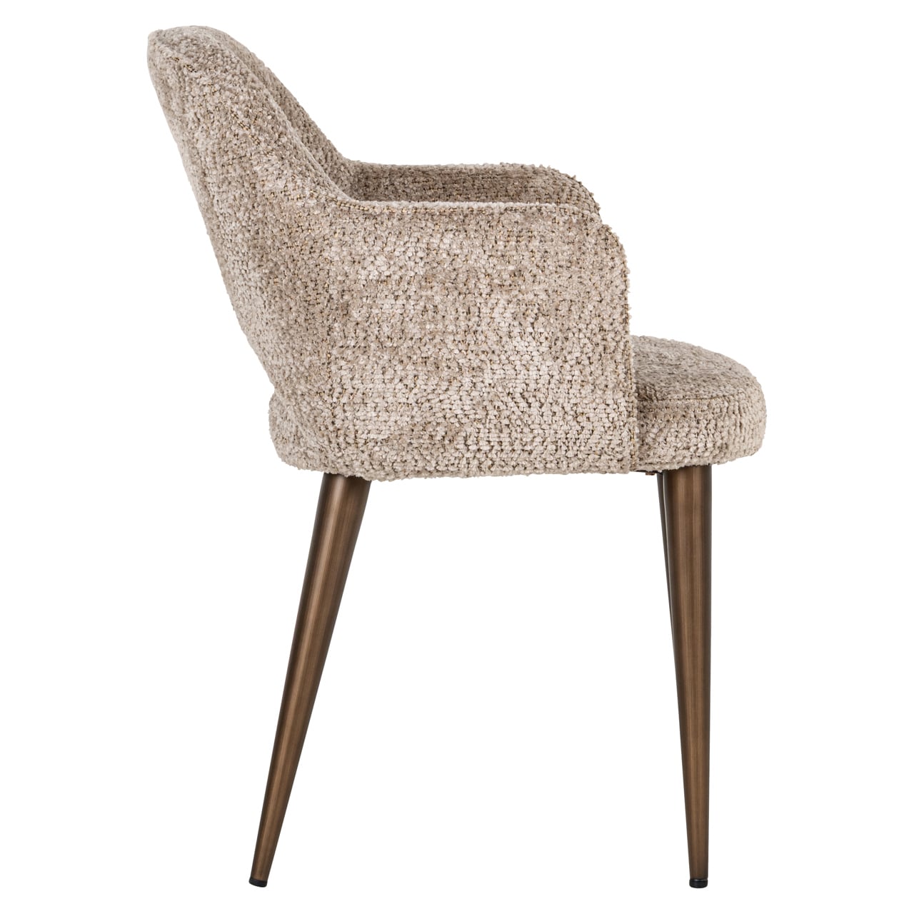 Richmond Interiors eetkamerstoel Delphina met arm nature