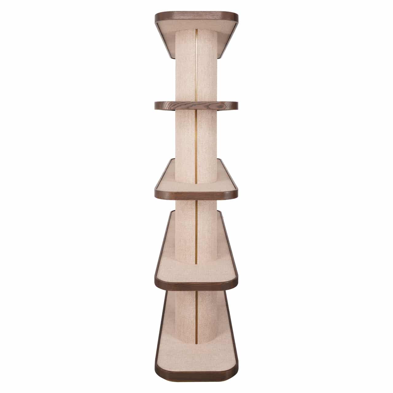 Richmond Interiors wandkast Willox 150x40x180 cm linnen/glas