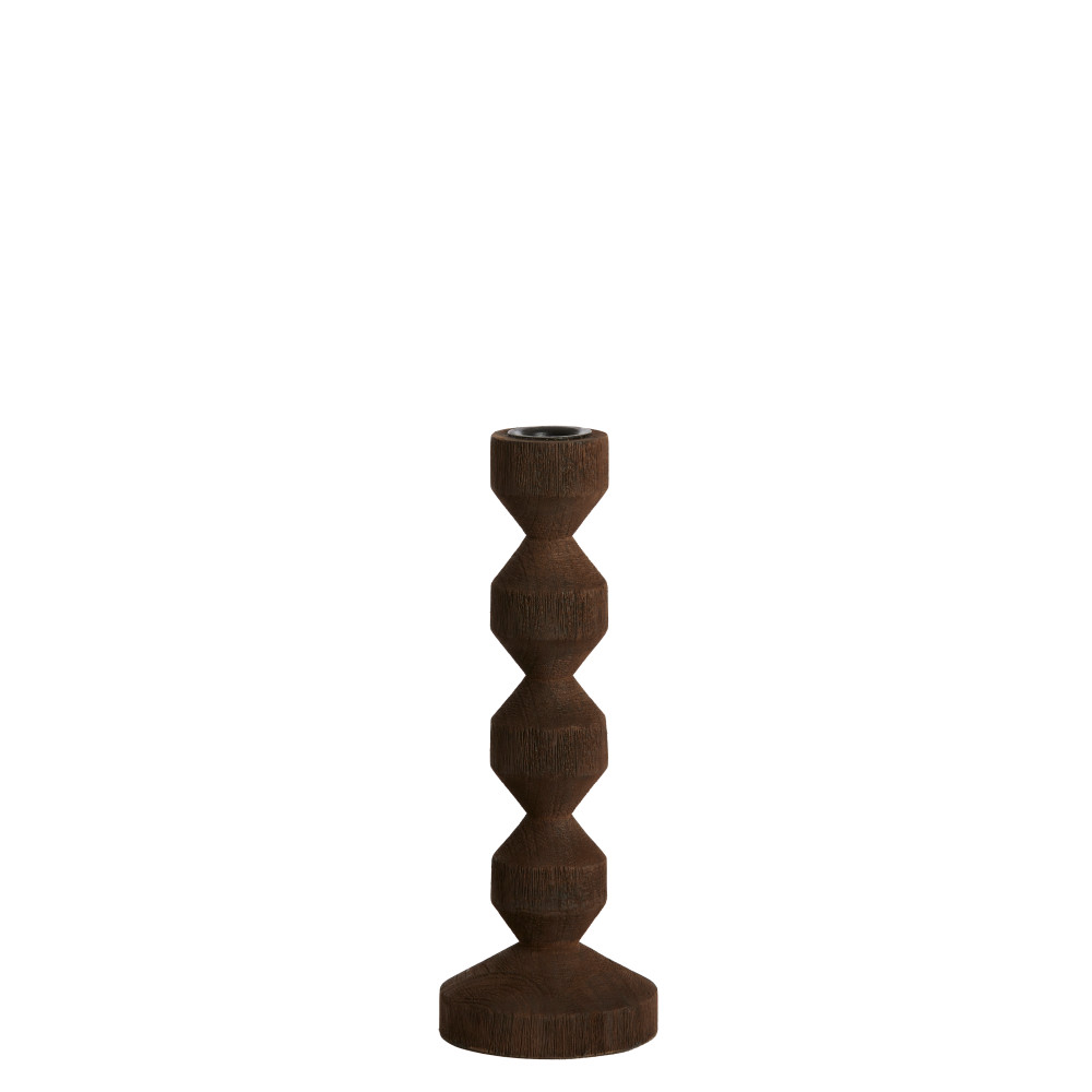 Light & Living Kandelaar Ø12x25 cm DOZZA hout mat donker bruin