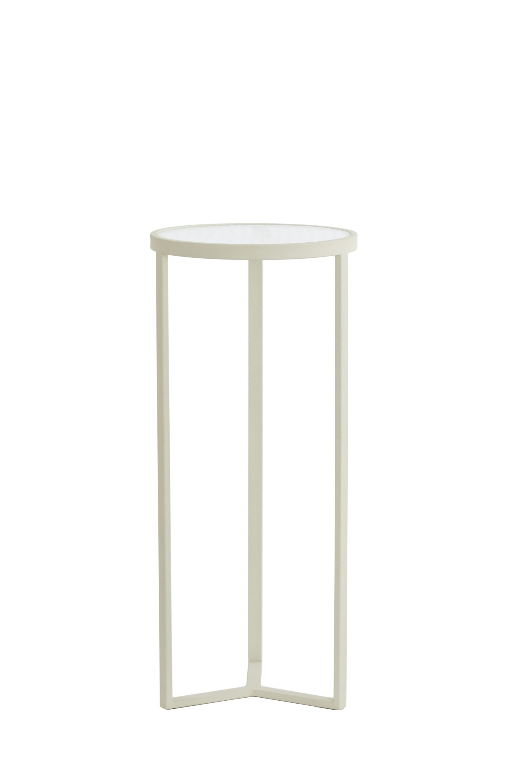 Light & Living Zuil Ø35x81 cm RETIRO helder rib glas+crème