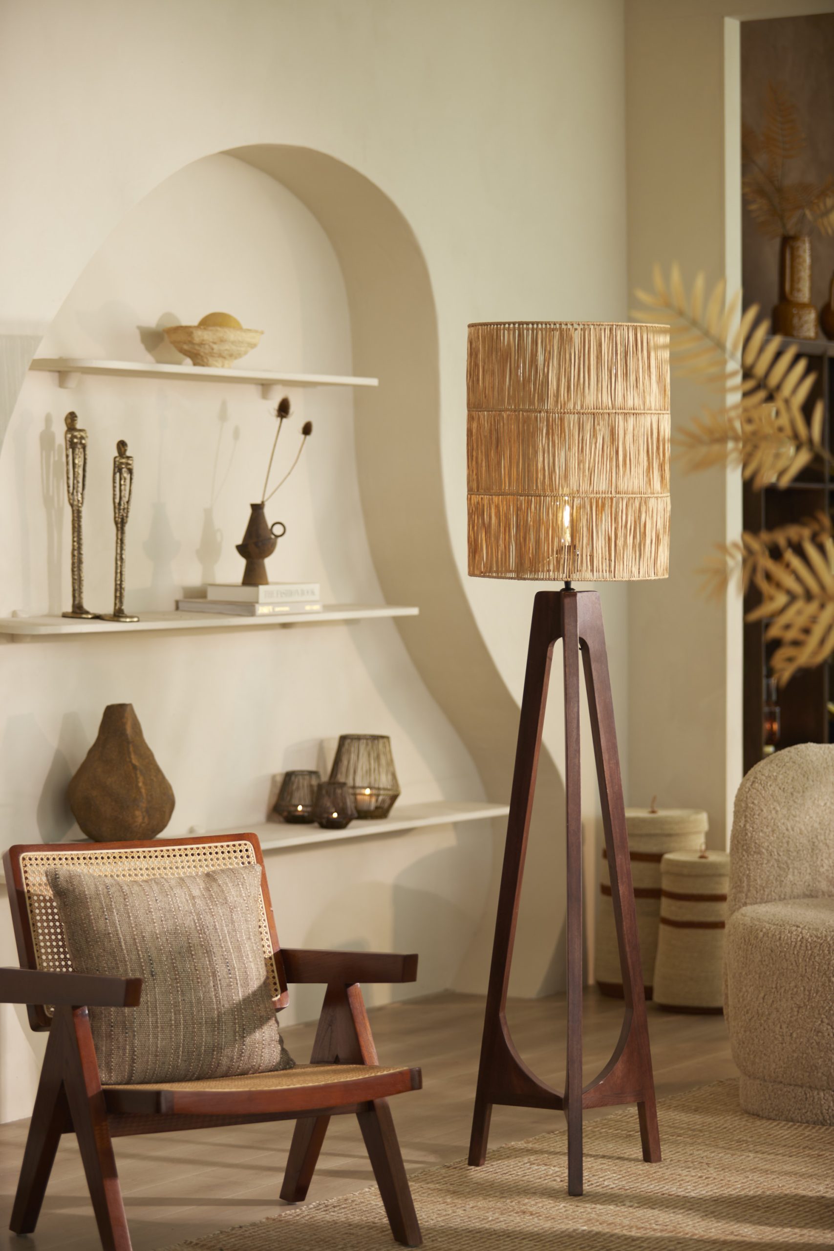 Light & Living Kap cilinder 40-40-50 cm LANZANO raffia naturel