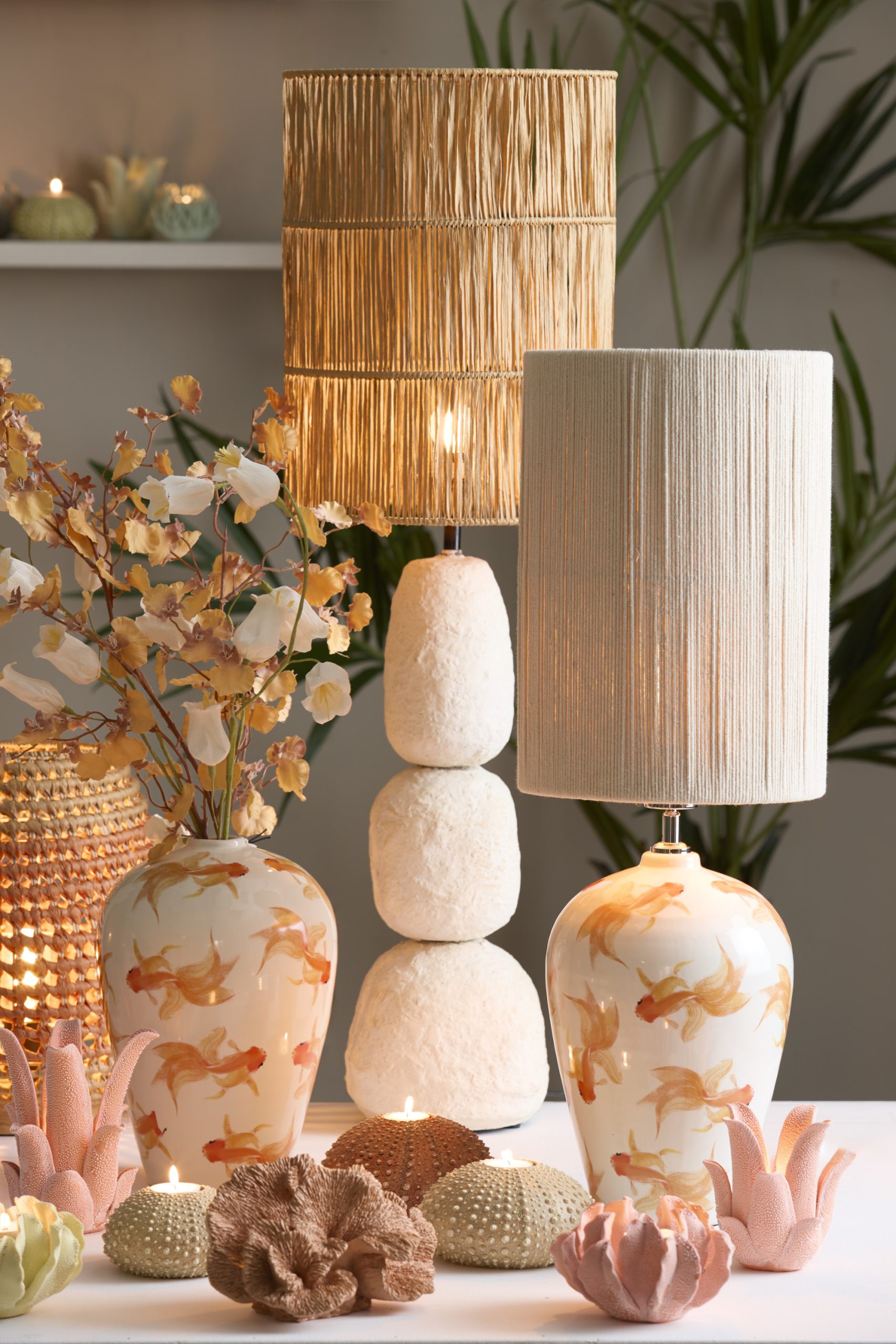 Light & Living Kap cilinder 30-30-40 cm LANZANO raffia naturel