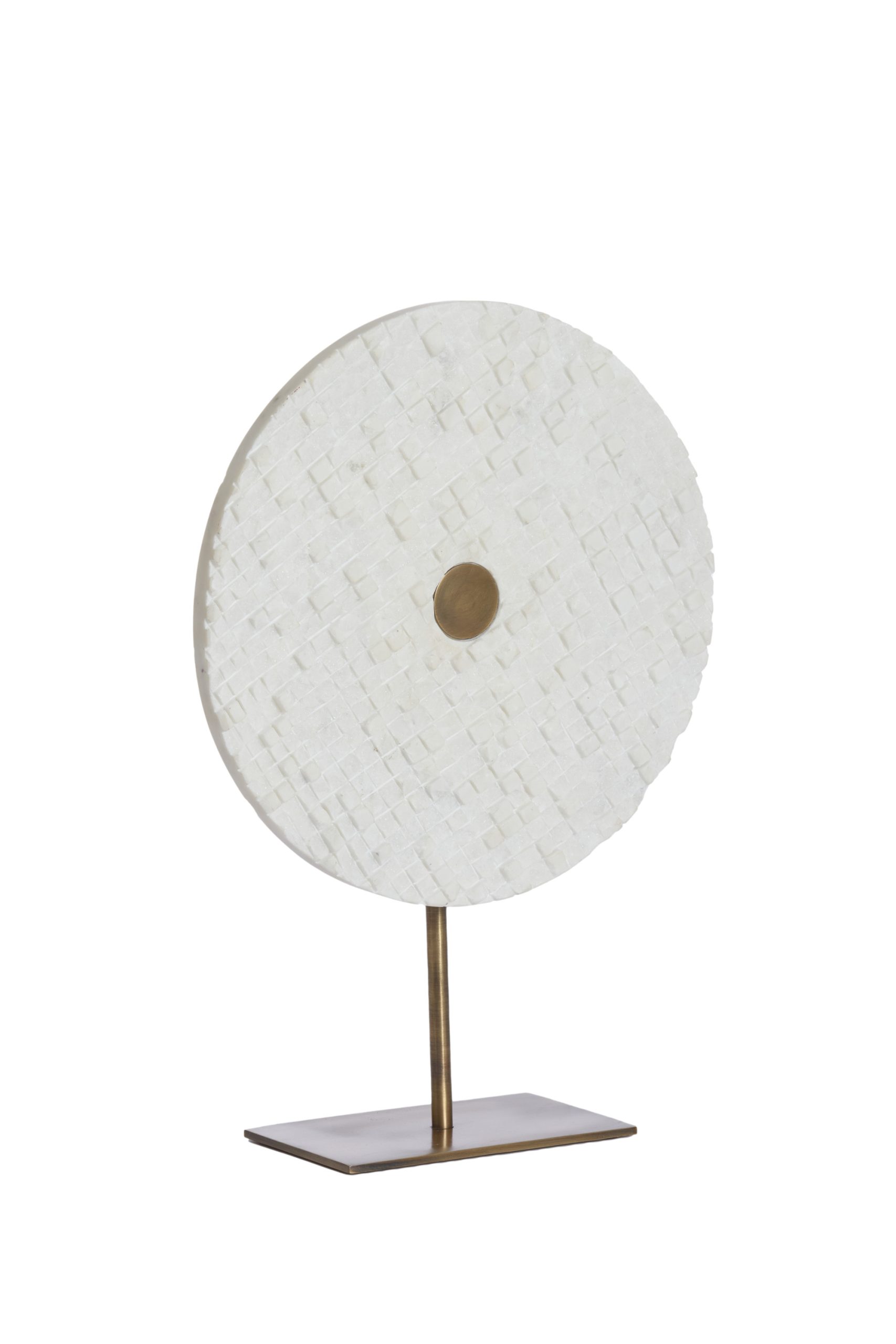 Light & Living Ornament op voet 35x12x50 cm YVO marmer wit+antiek brons