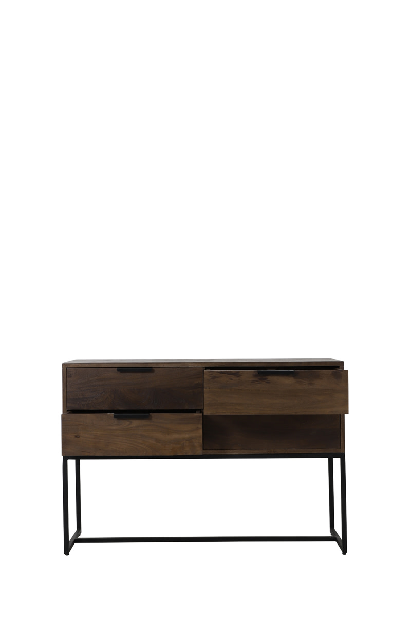 Light & Living Side table 120x40x80 cm MEAVE hout mat donker bruin