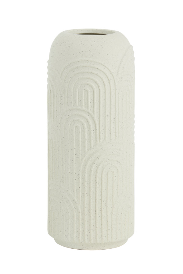 Light & Living Vaas Ø14x33,5 cm DIEGO keramiek crème