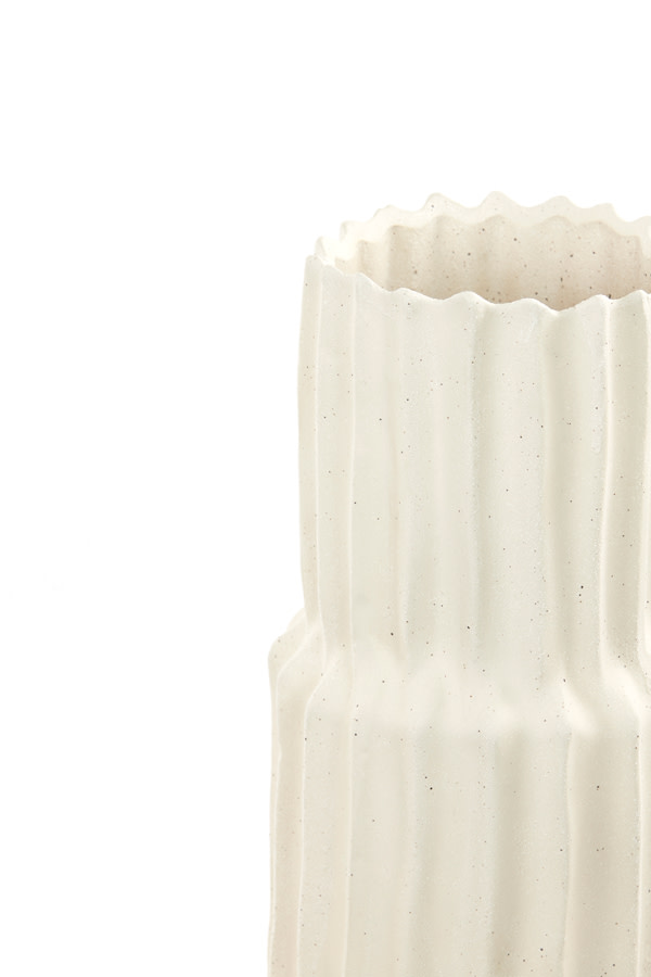 Light & Living Vaas deco Ø17x58 cm LONGA keramiek crème