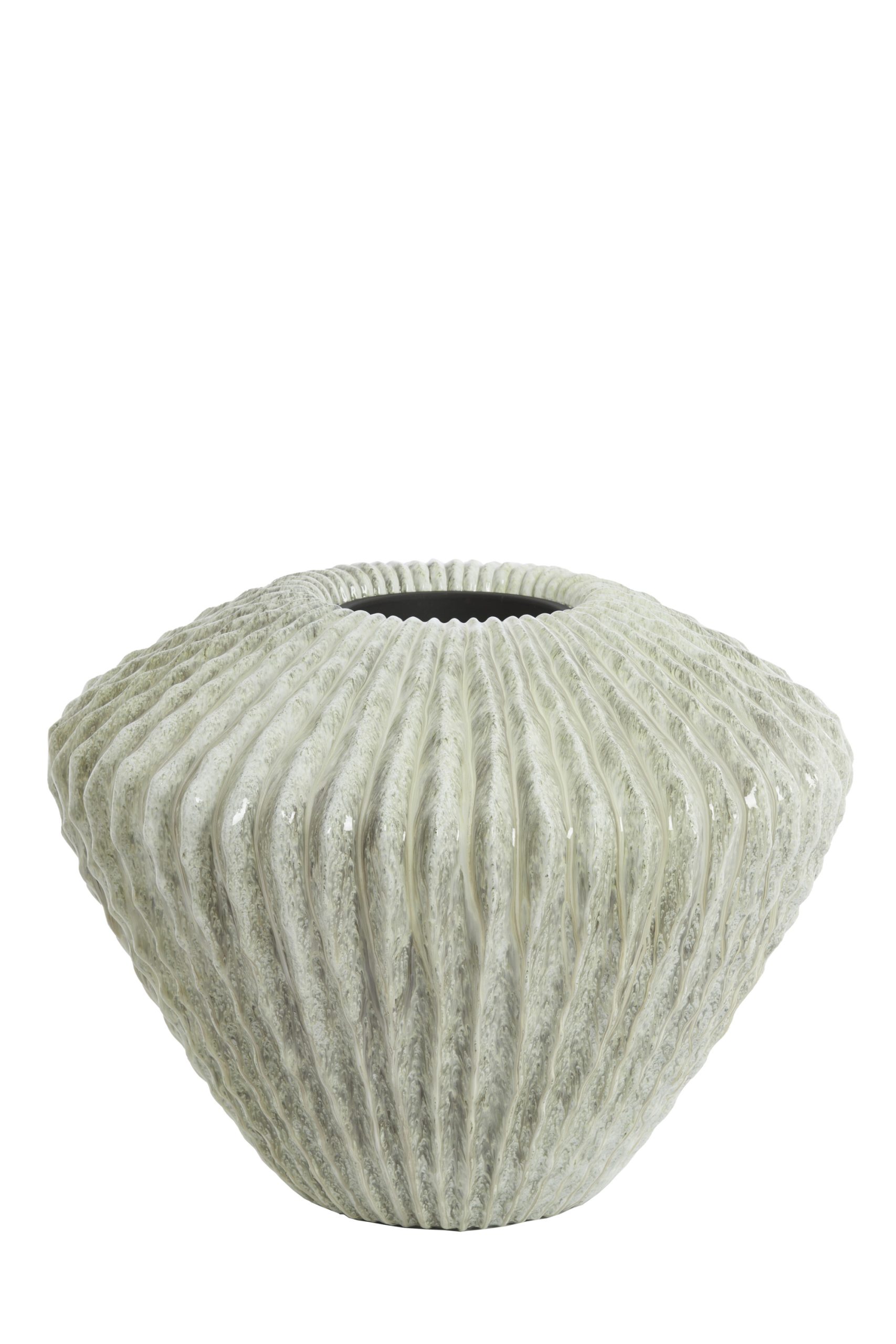 Light & Living Vaas deco Ø66x53 cm CACTI glans mint groen