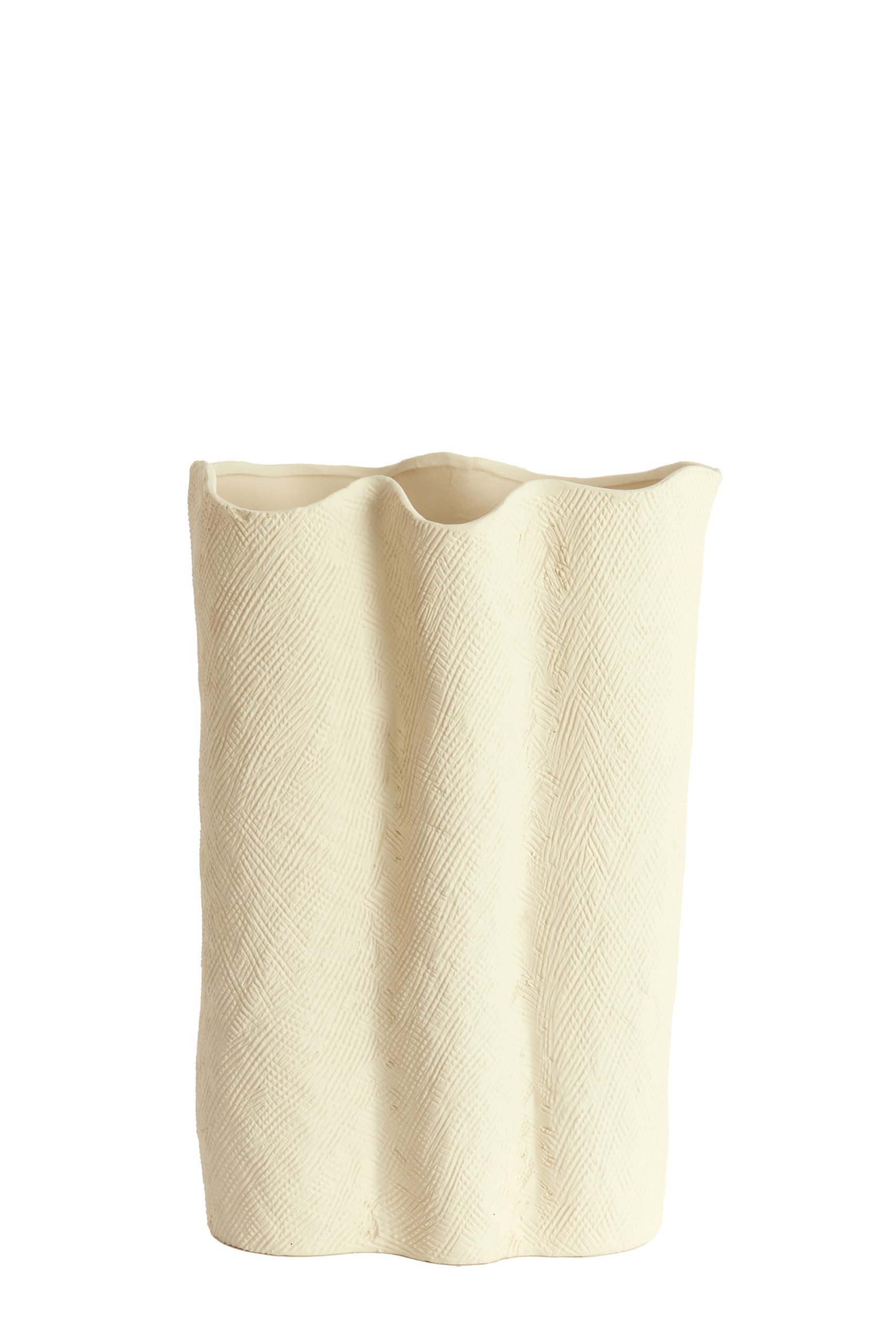 Light & Living Vaas deco 26x14x40 cm FLOVILLA keramiek crème