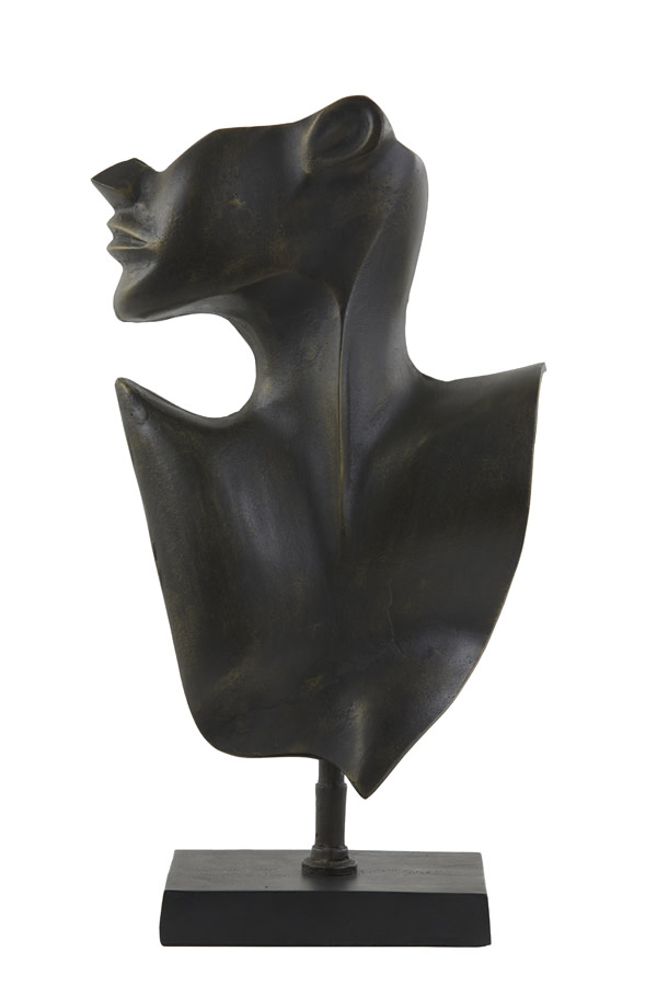 Light & Living Ornament 23x11x45 cm FACE donker brons-mat zwart