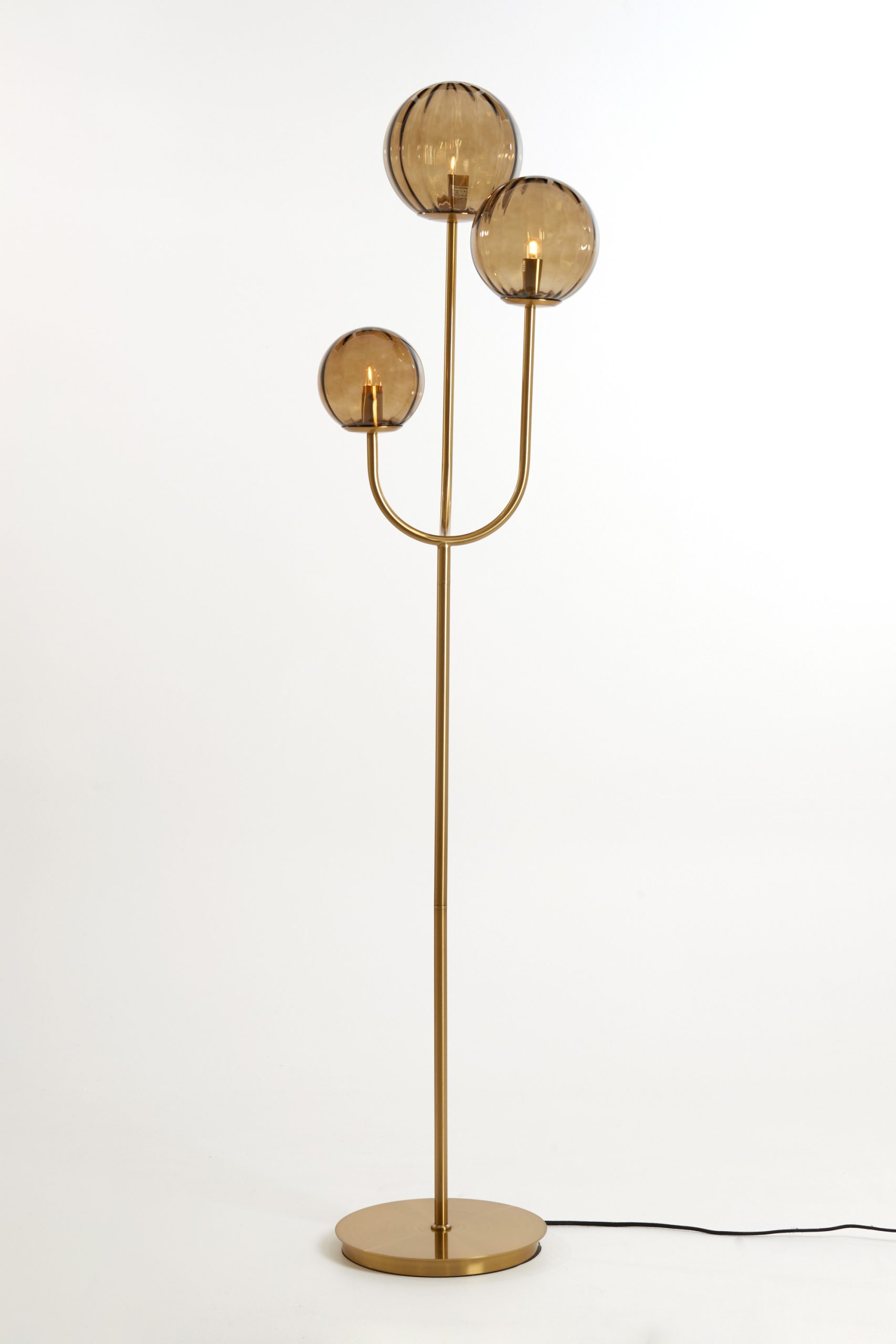 Light & Living Vloerlamp 3L E14 38x20x162 cm MAGDALA glas bruin+goud
