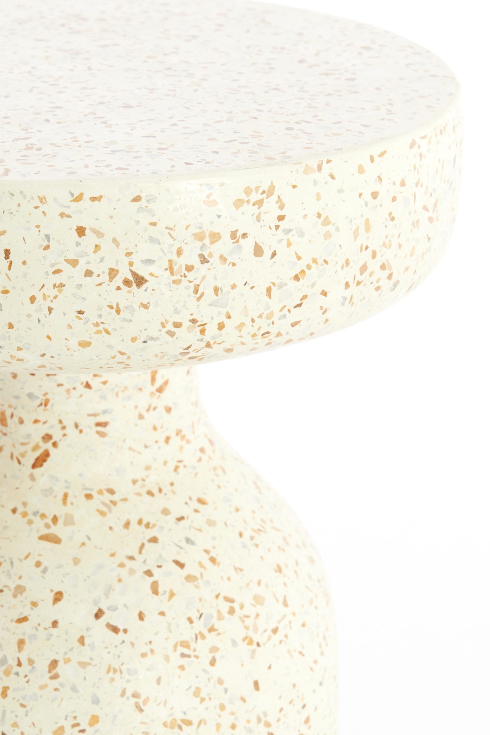 Light & Living Bijzettafel Ø32x54 cm MORAVIT terrazzo crème