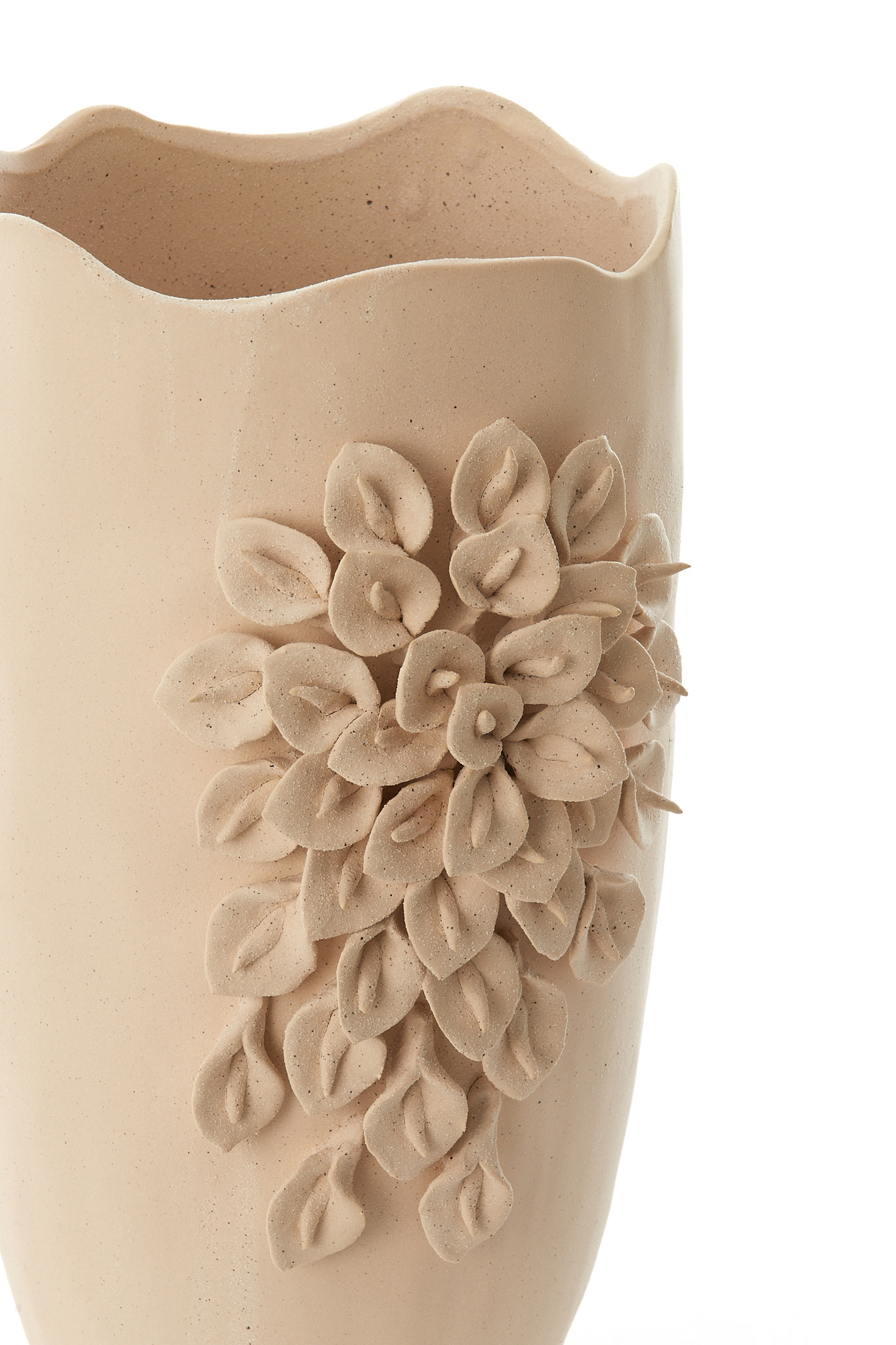 Light & Living Vaas deco 31,5x27x50 cm AMIATA keramiek mat crème