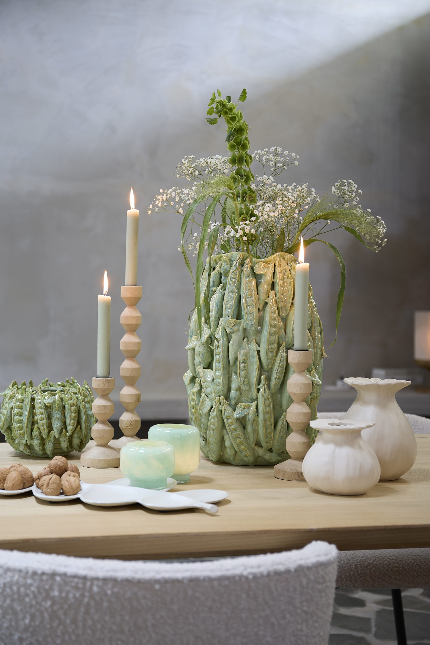 Light & Living Kandelaar Ø12x37 cm DOZZA hout mat naturel
