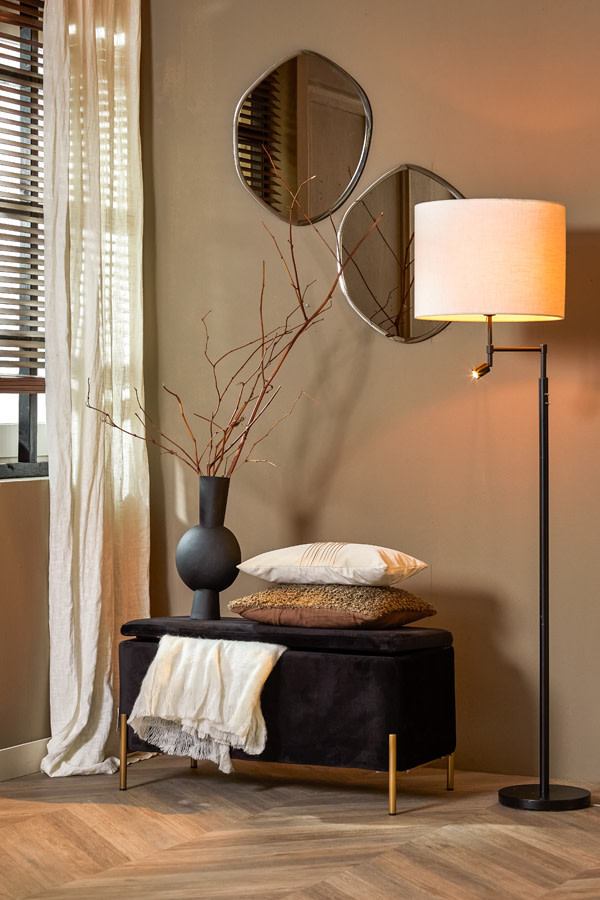 Light & Living Vloerlamp Ø25x140 cm MONTANA mat zwart met LED