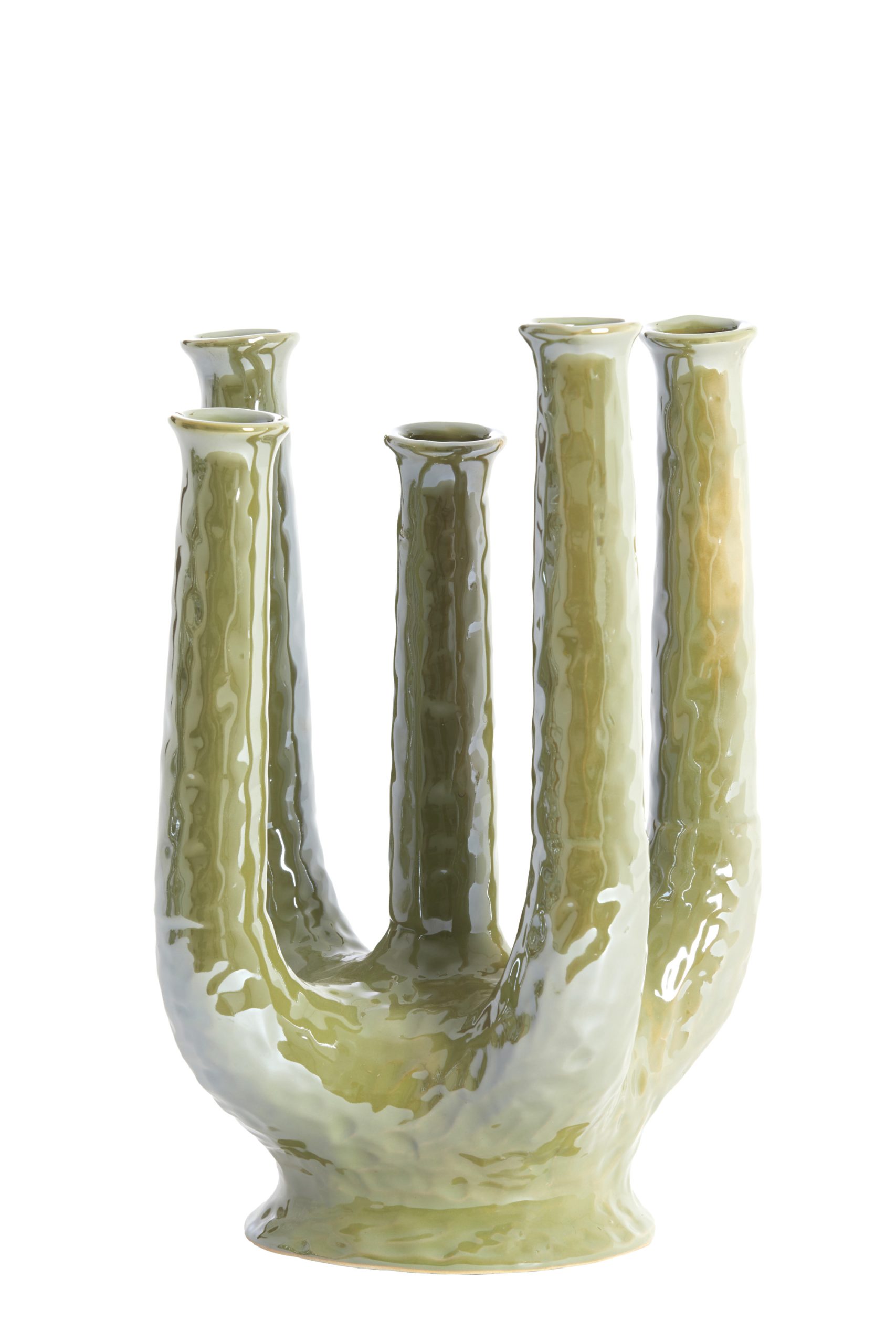 Light & Living Vaas deco 24x18x36 cm LEONJO keramiek olie licht groen