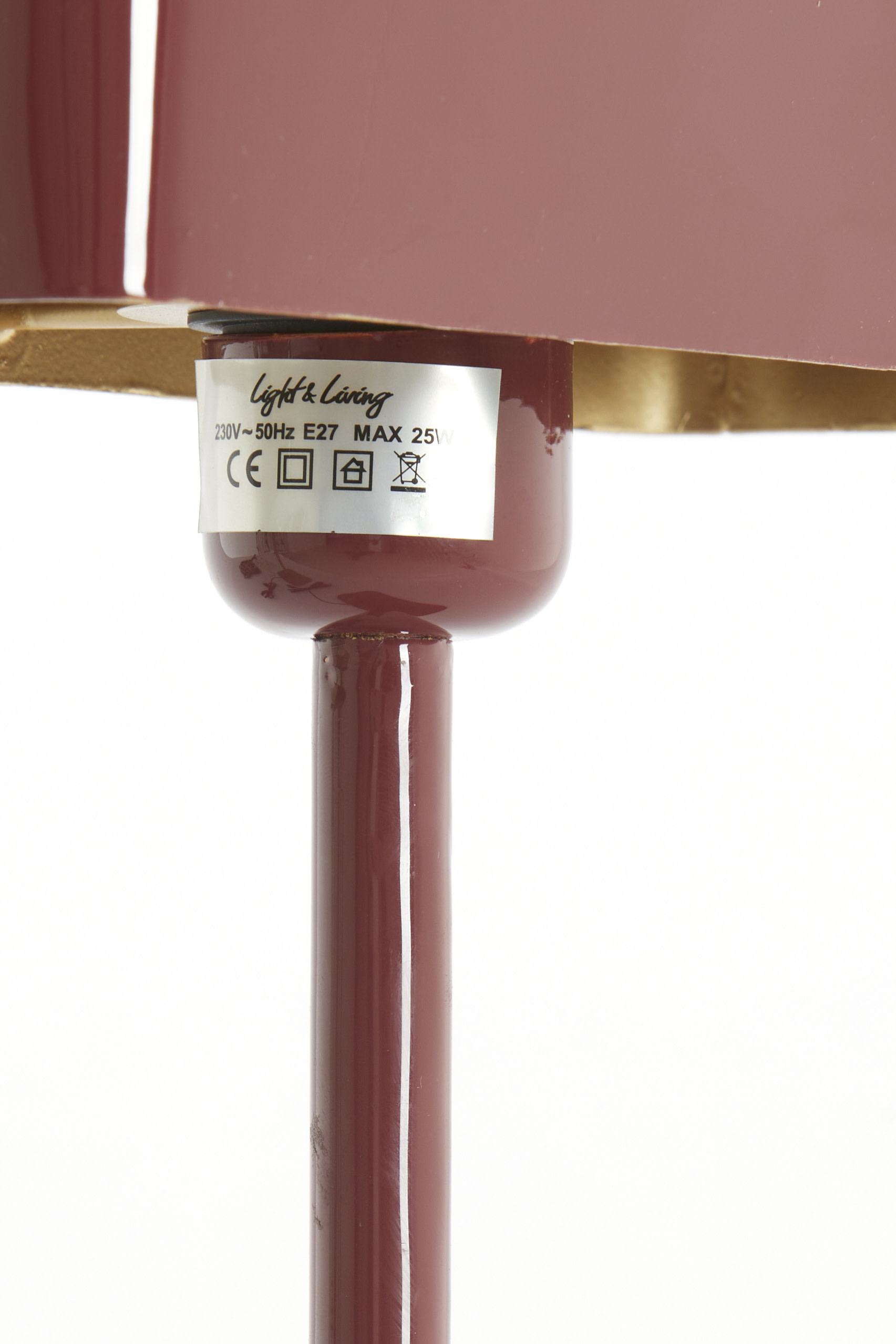 Light & Living Tafellamp 25x13x48 cm ELENIE glans bordeaux