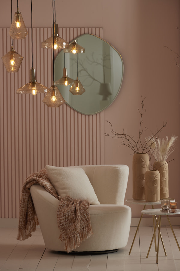 Light & Living Kussen 45x45 cm TEDDY crème