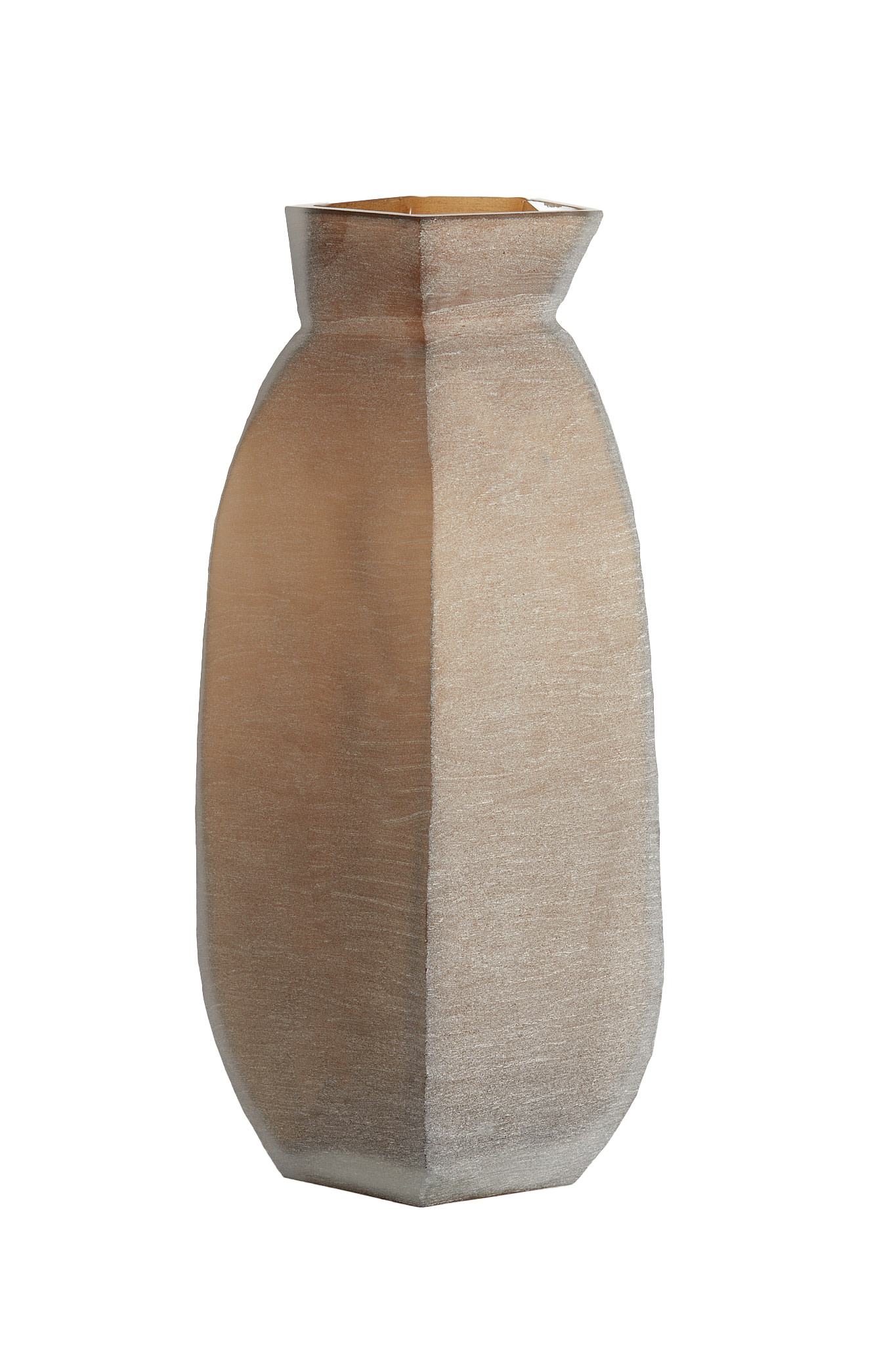 Light & Living Vaas 24,5x22,5x50,5 cm VELIKO glas donker bruin