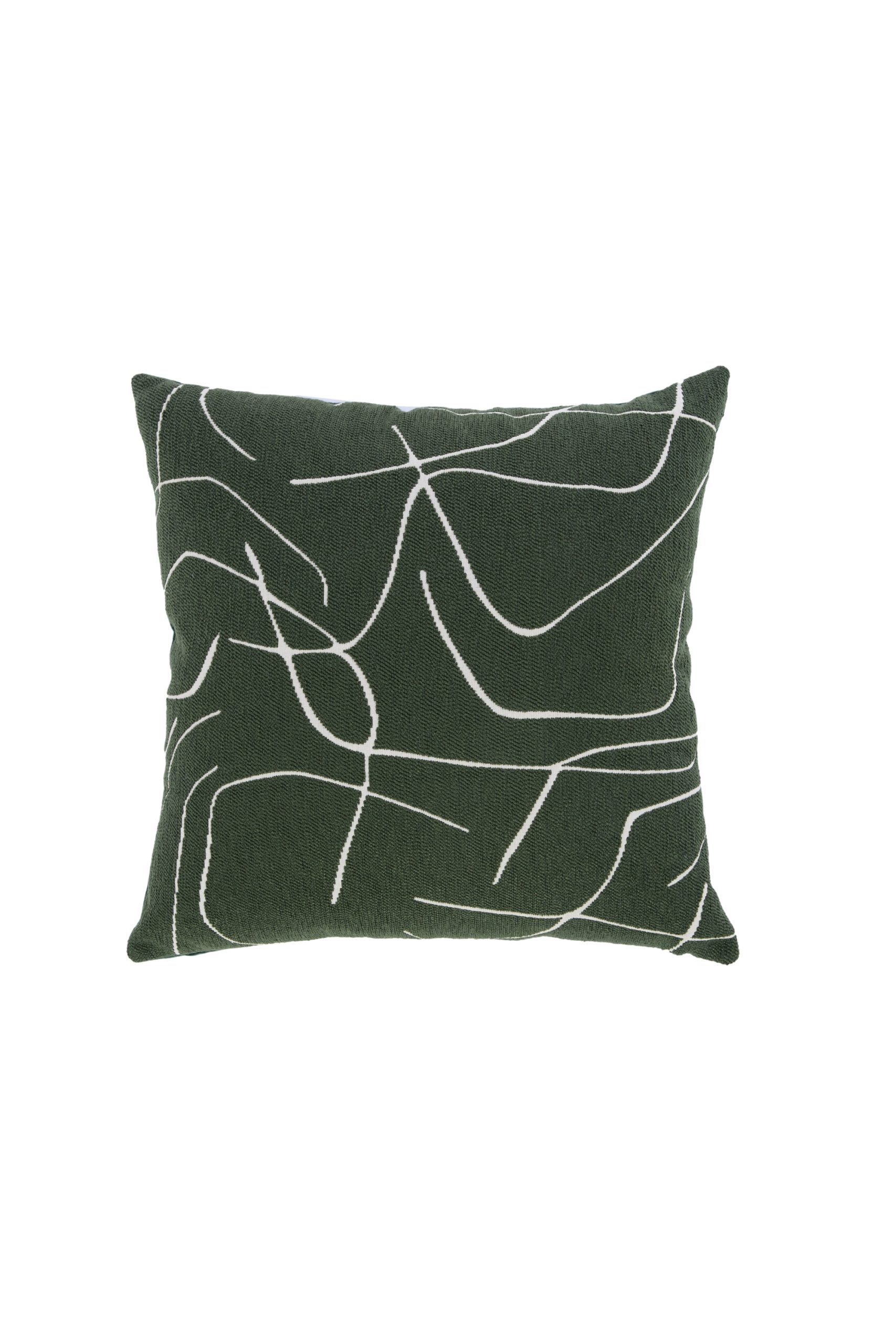 Light & Living Kussen 45x45 cm ROYCE groen-wit