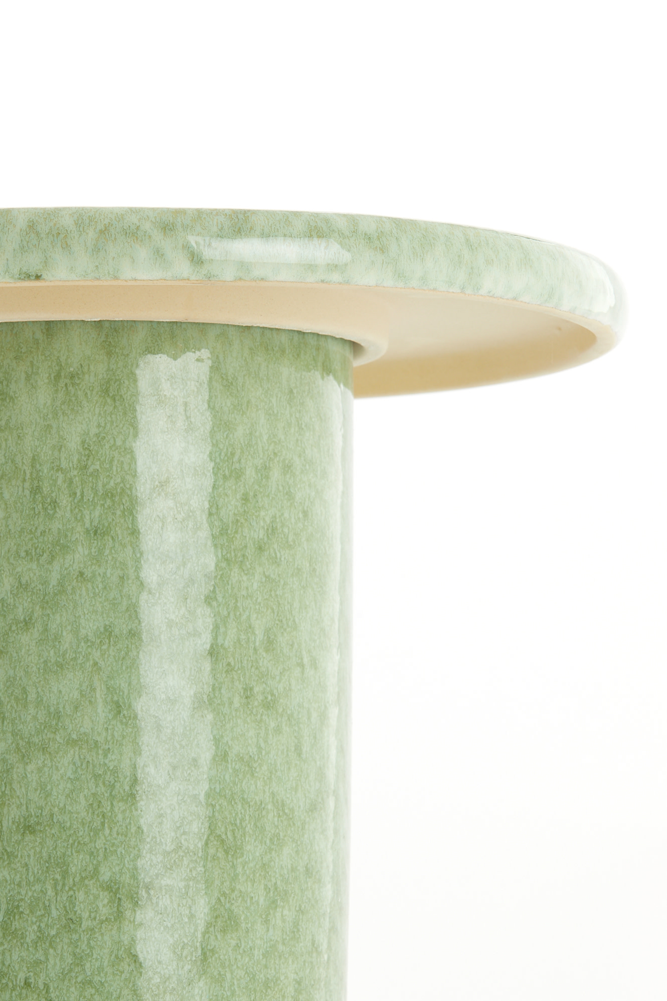 Light & Living Bijzettafel Ø40,5x35,5 cm TUDO keramiek mint groen-groen