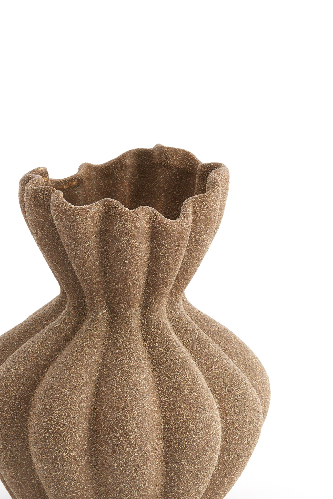 Light & Living Vaas deco Ø20,5x24,5 cm SILLIAN keramiek mat bruin