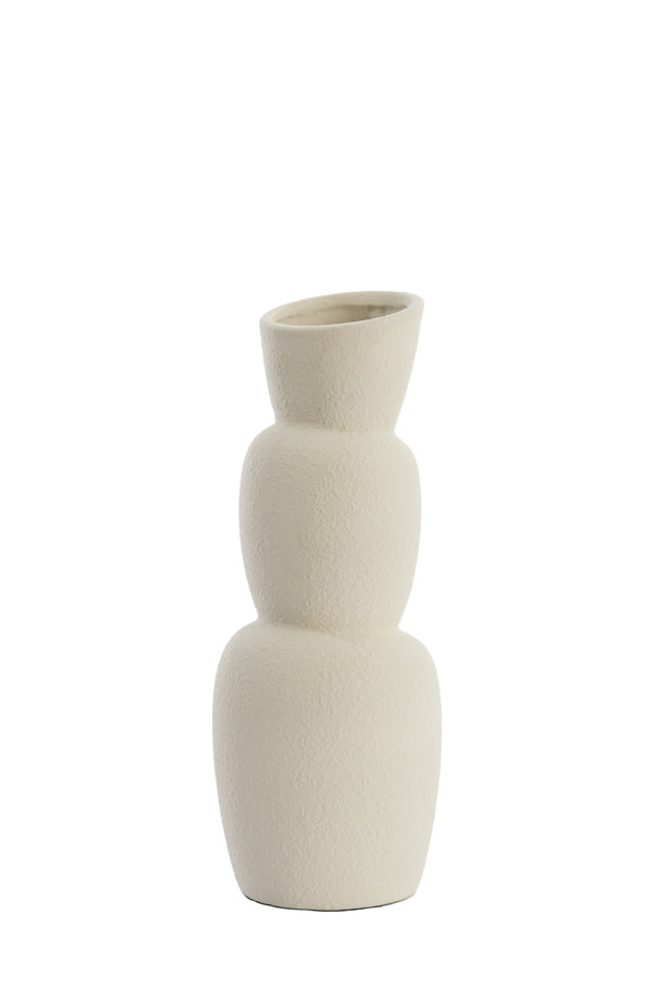 Light & Living Vaas Ø14,5x37,5 cm ARAM keramiek crème