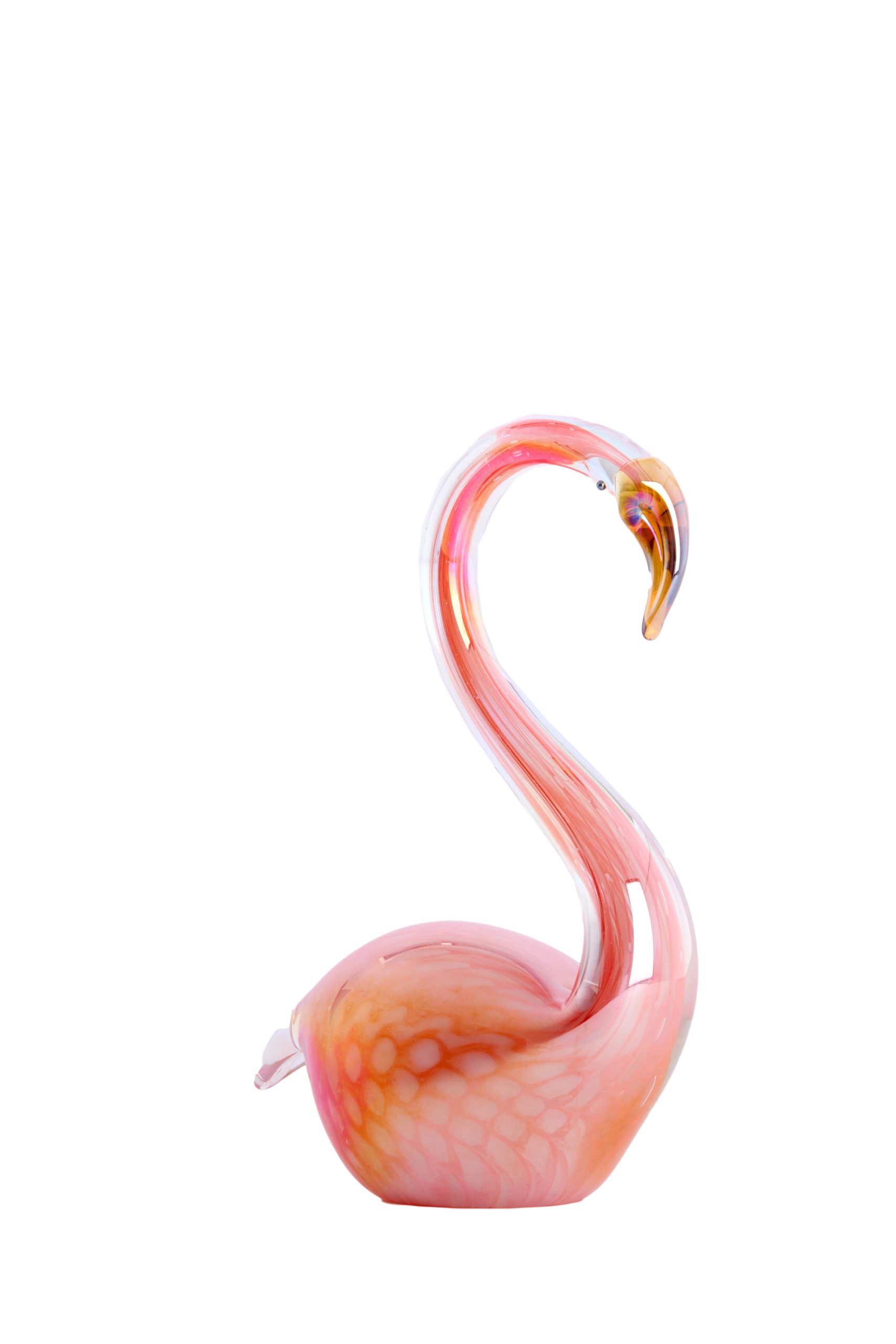 Light & Living Ornament 13x8x20 cm SWAN glas oranje