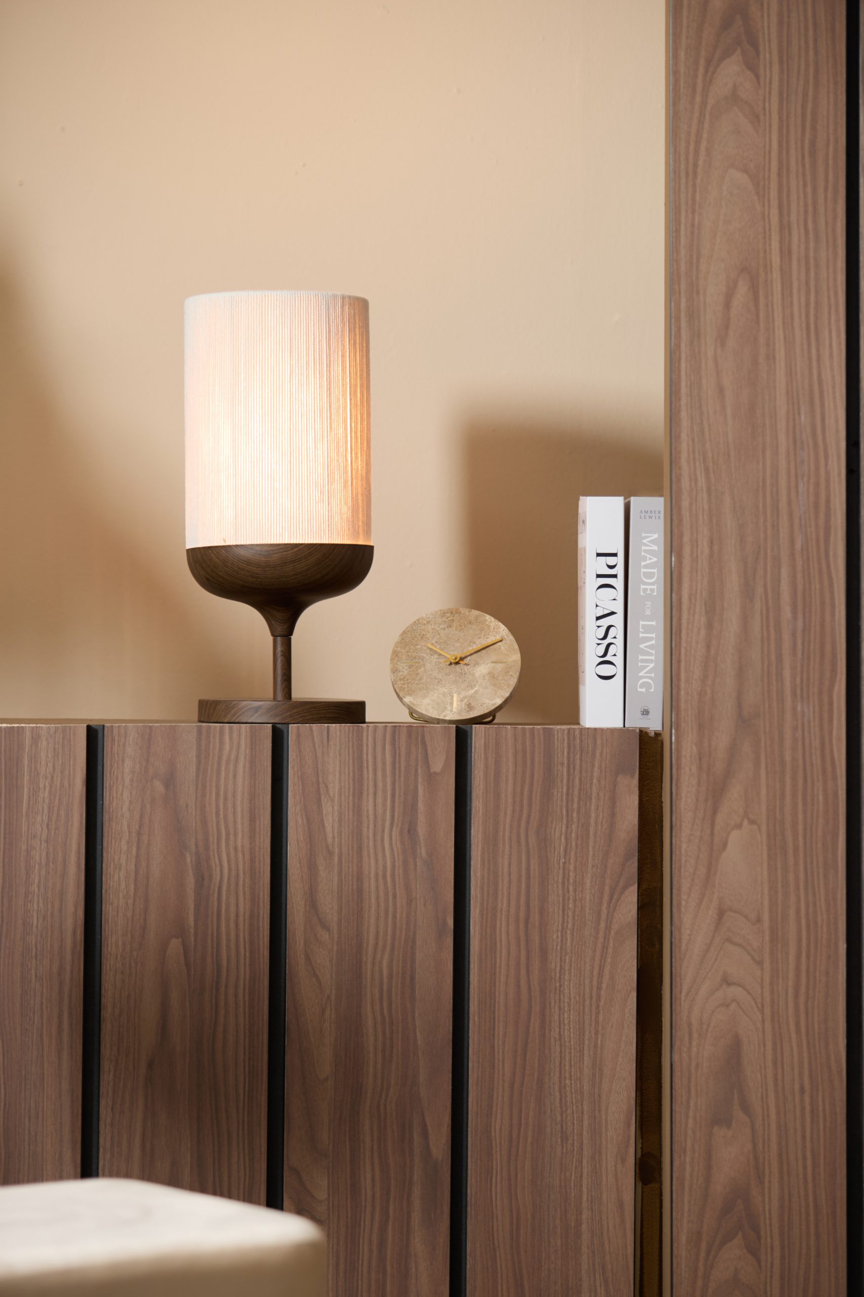 Light & Living Klok Ø15 cm MORENO marmer bruin