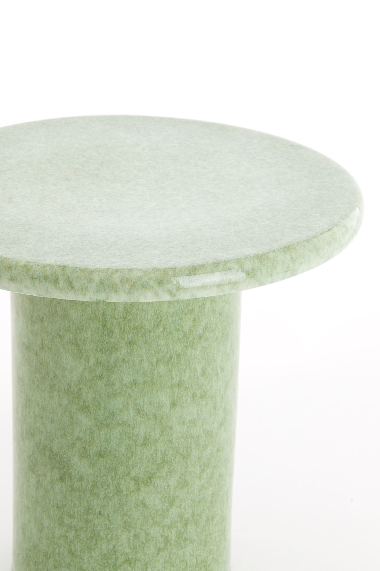 Light & Living Bijzettafel Ø40,5x45,5 cm TUDO keramiek mint groen-groen