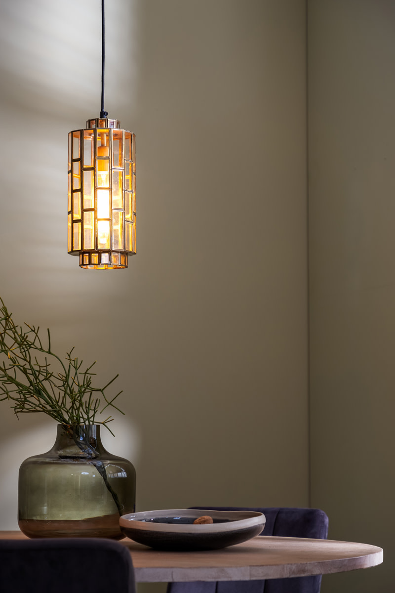 Light & Living Hanglamp Ø15x31 cm SØSTRENE antiek brons+glas