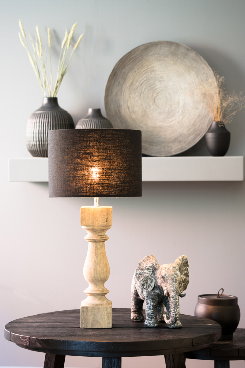 Light & Living Lampvoet 10x10x47 cm CUMANI hout weather barn