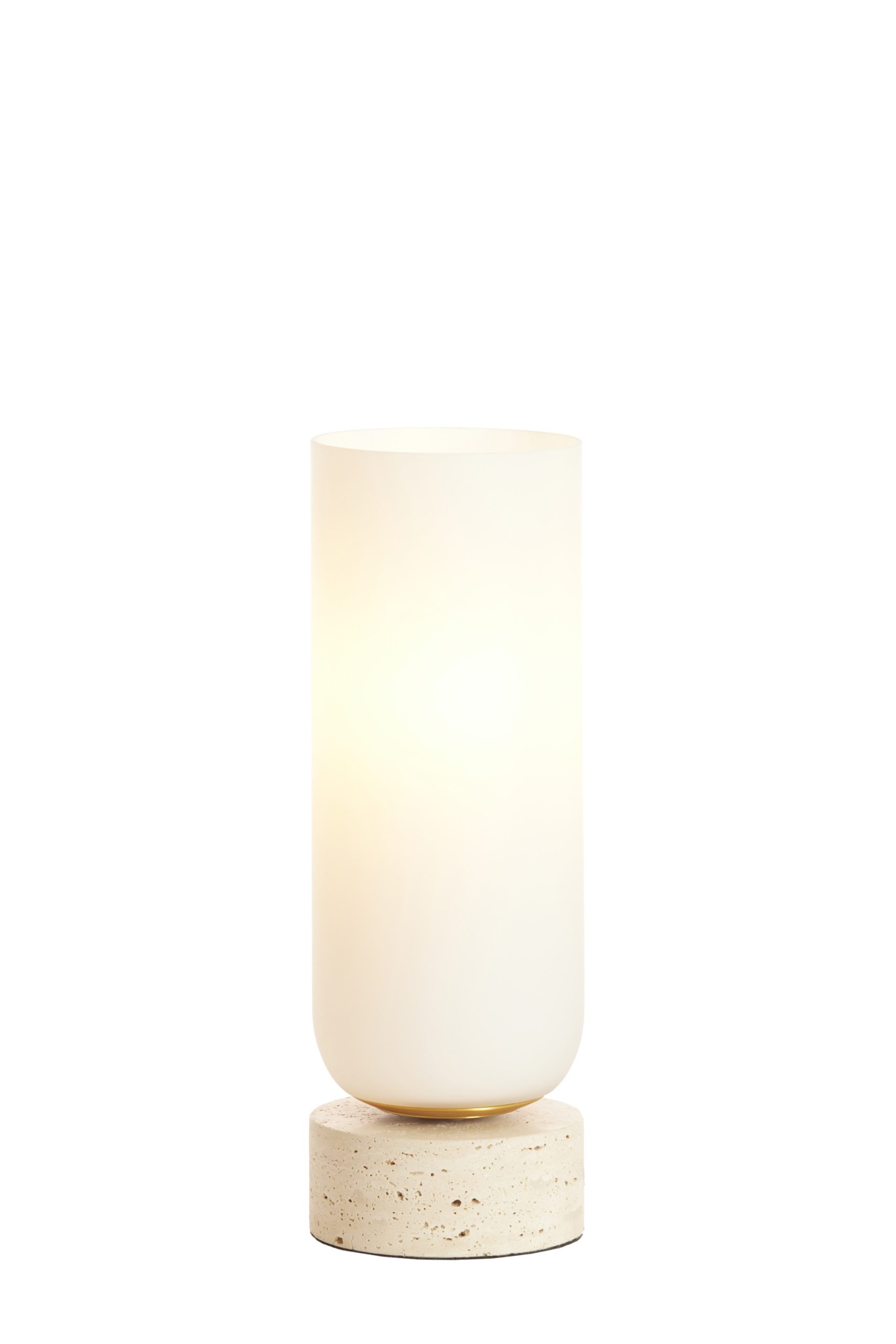 Light & Living Tafellamp Ø12x35 cm RYLANO glas melk+zand+antiek brons