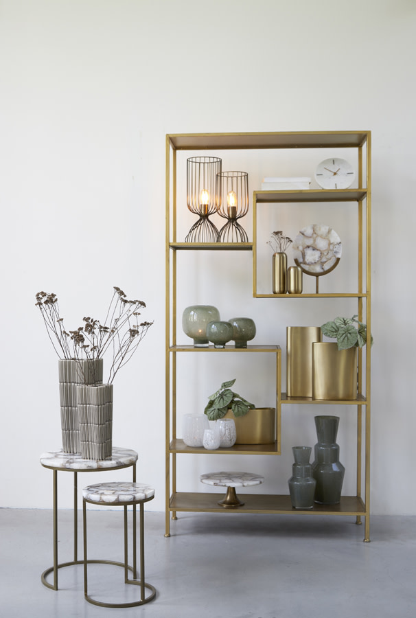 Light & Living Klok Ø20 cm MORENO marmer wit
