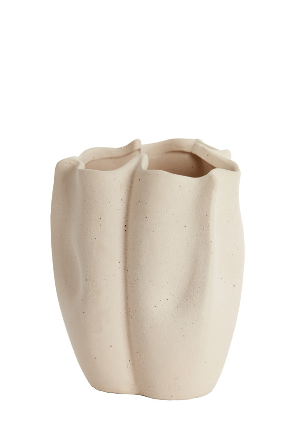 Light & Living Vaas deco 15x14,5x19 cm SANGULI keramiek crème