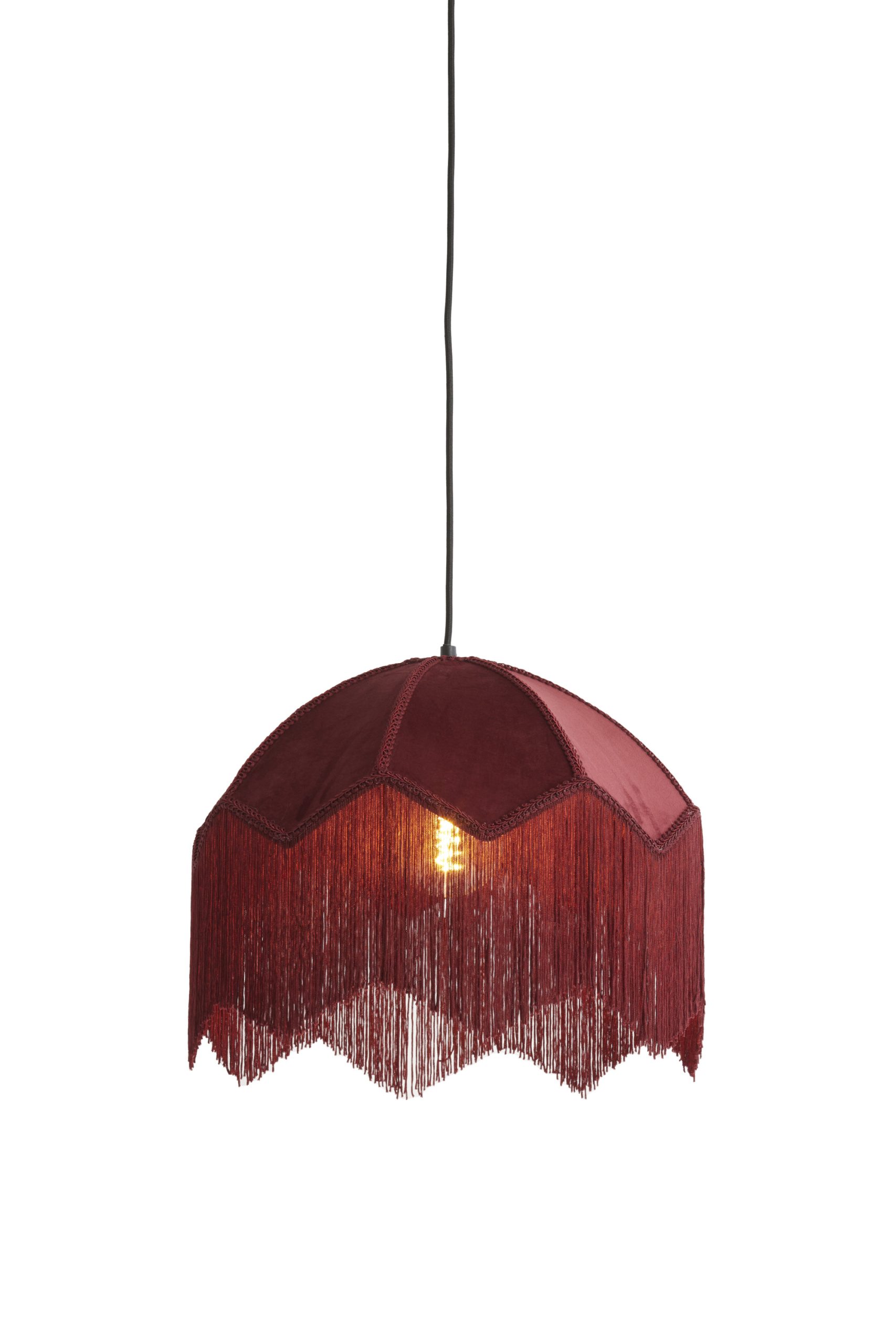Light & Living Hanglamp Ø40x33 cm MALACIA velvet bordeaux