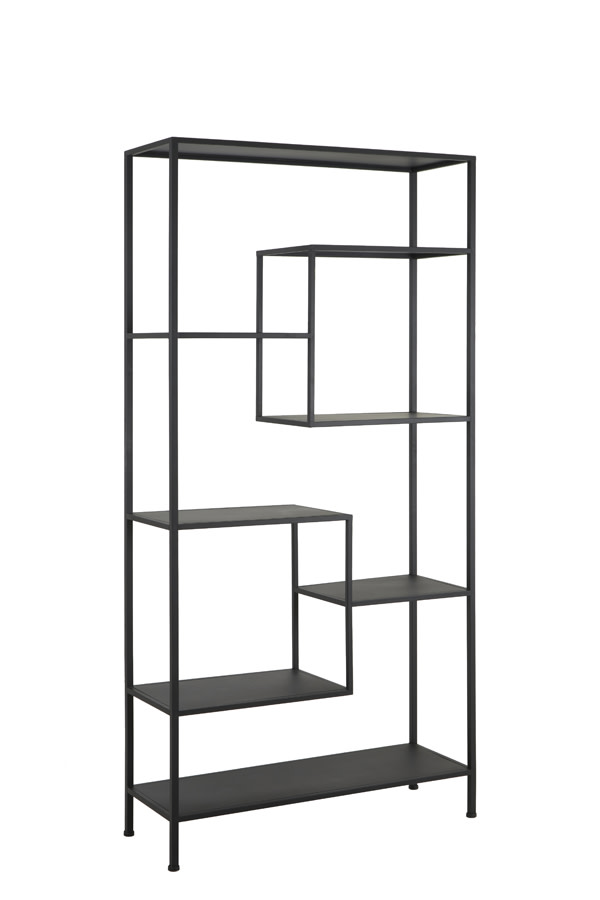 Light & Living Kast open 101x36x200 cm YVANA mat zwart
